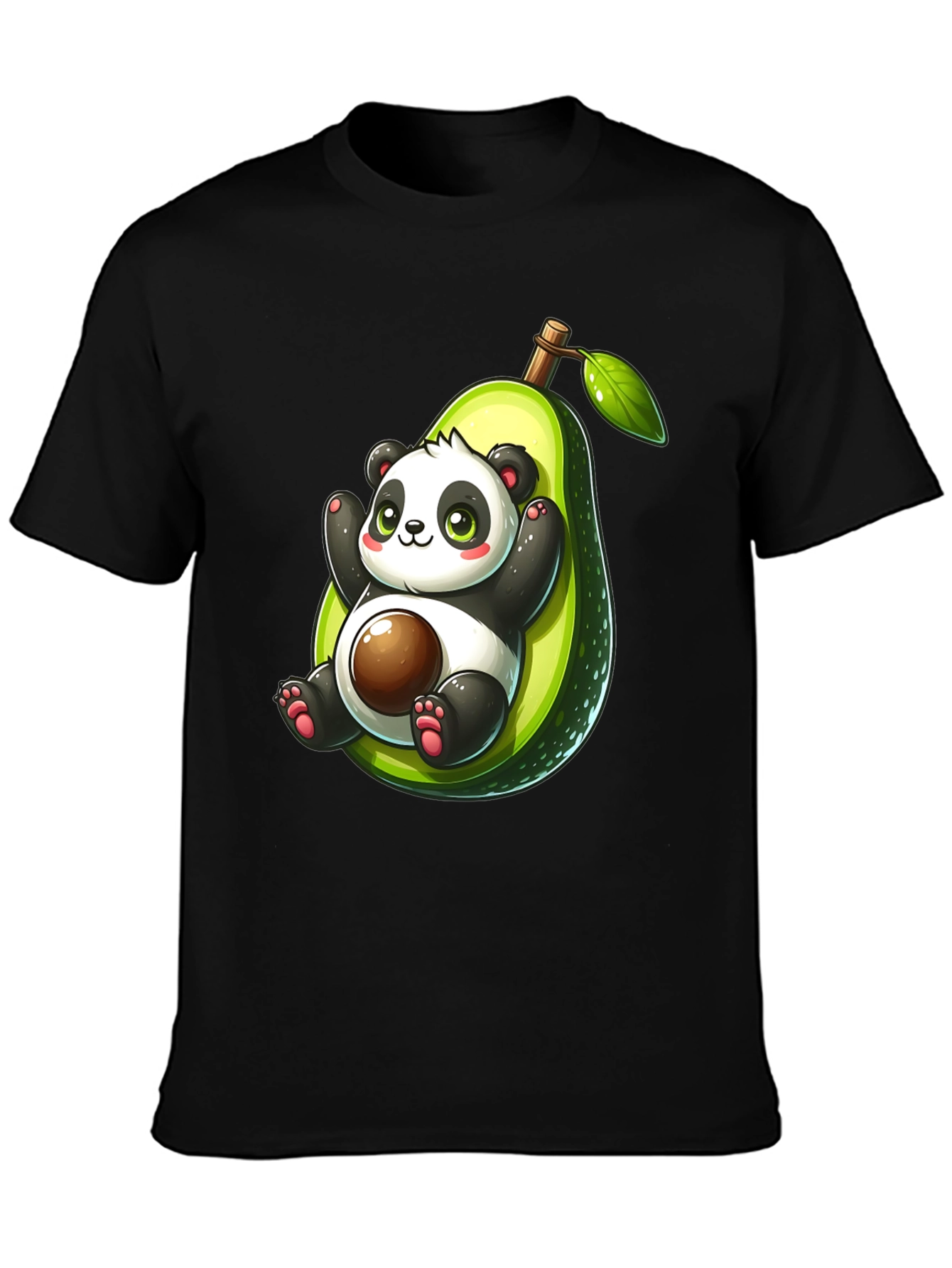 Panda Avocado Graphic T-Shirt