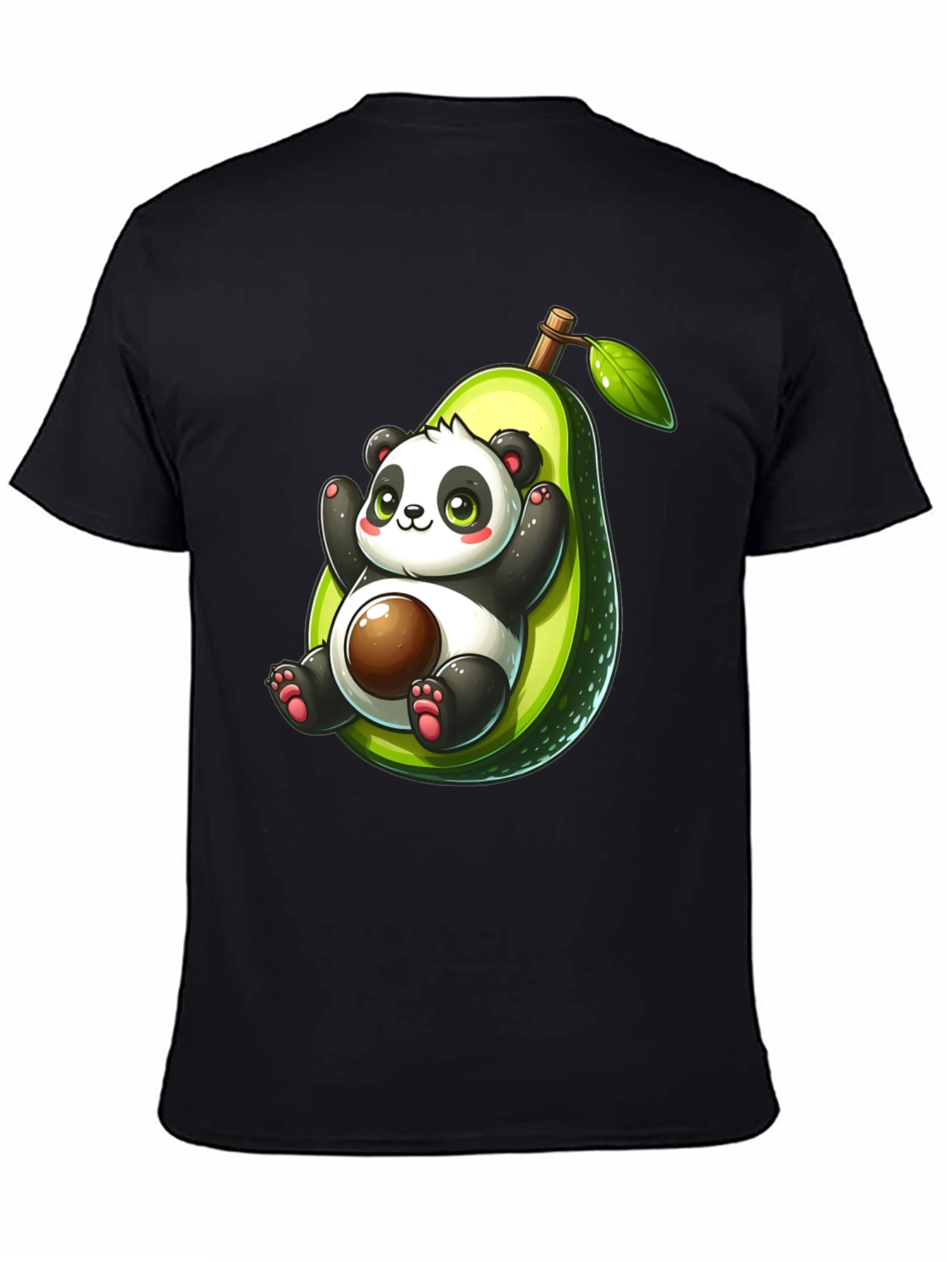 Panda Avocado Graphic T-Shirt
