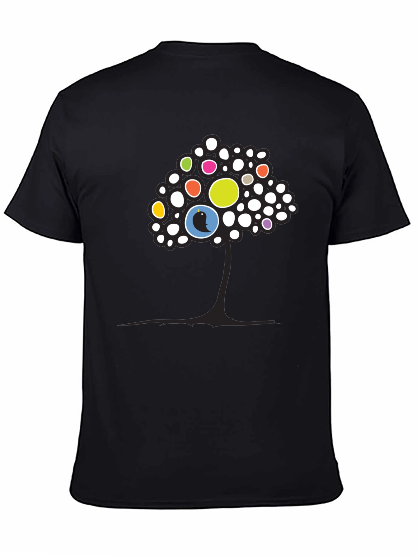Abstract Tree Graphic Tee - Black Unisex T-Shirt