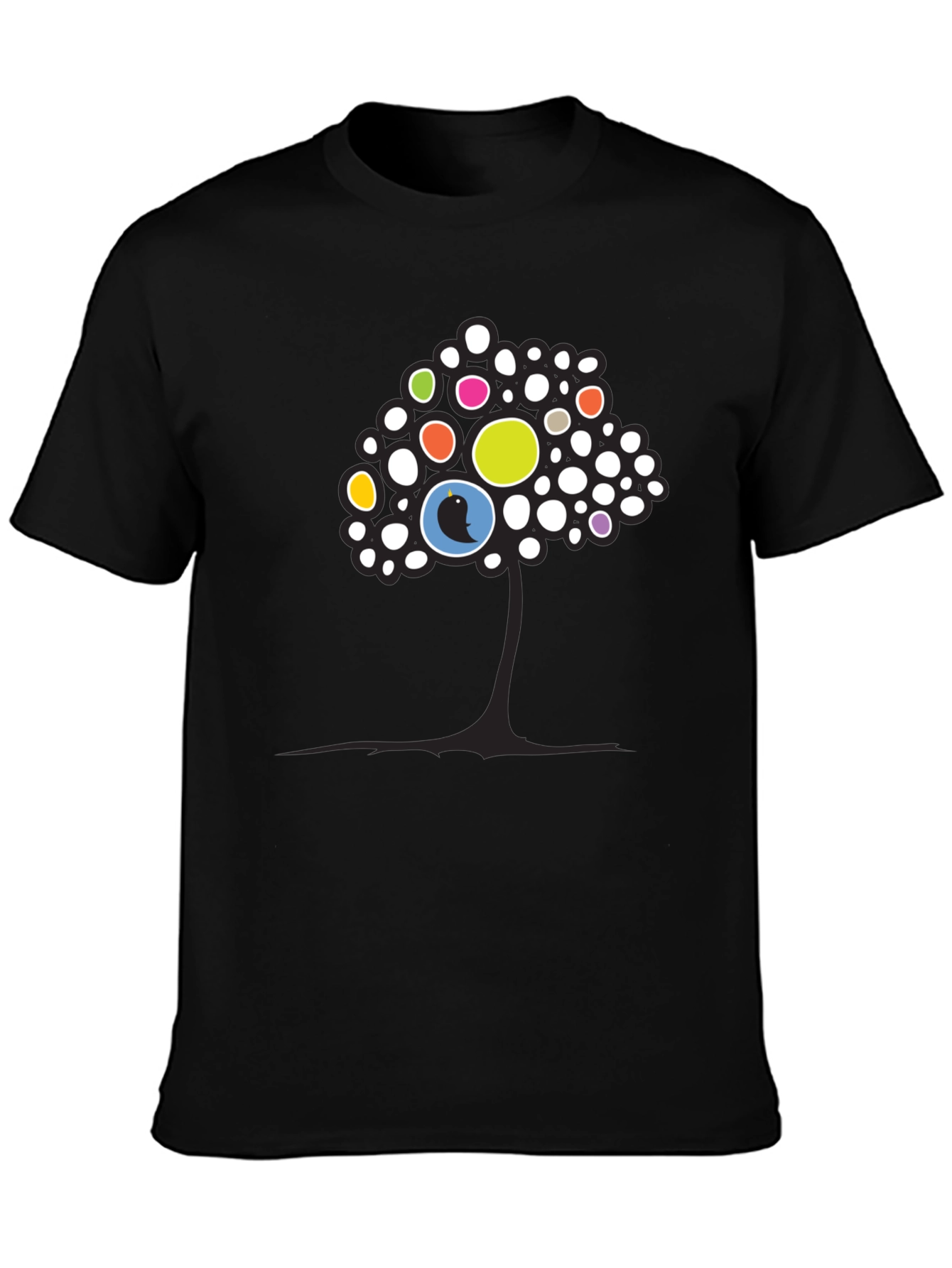 Abstract Tree Graphic Tee - Black Unisex T-Shirt