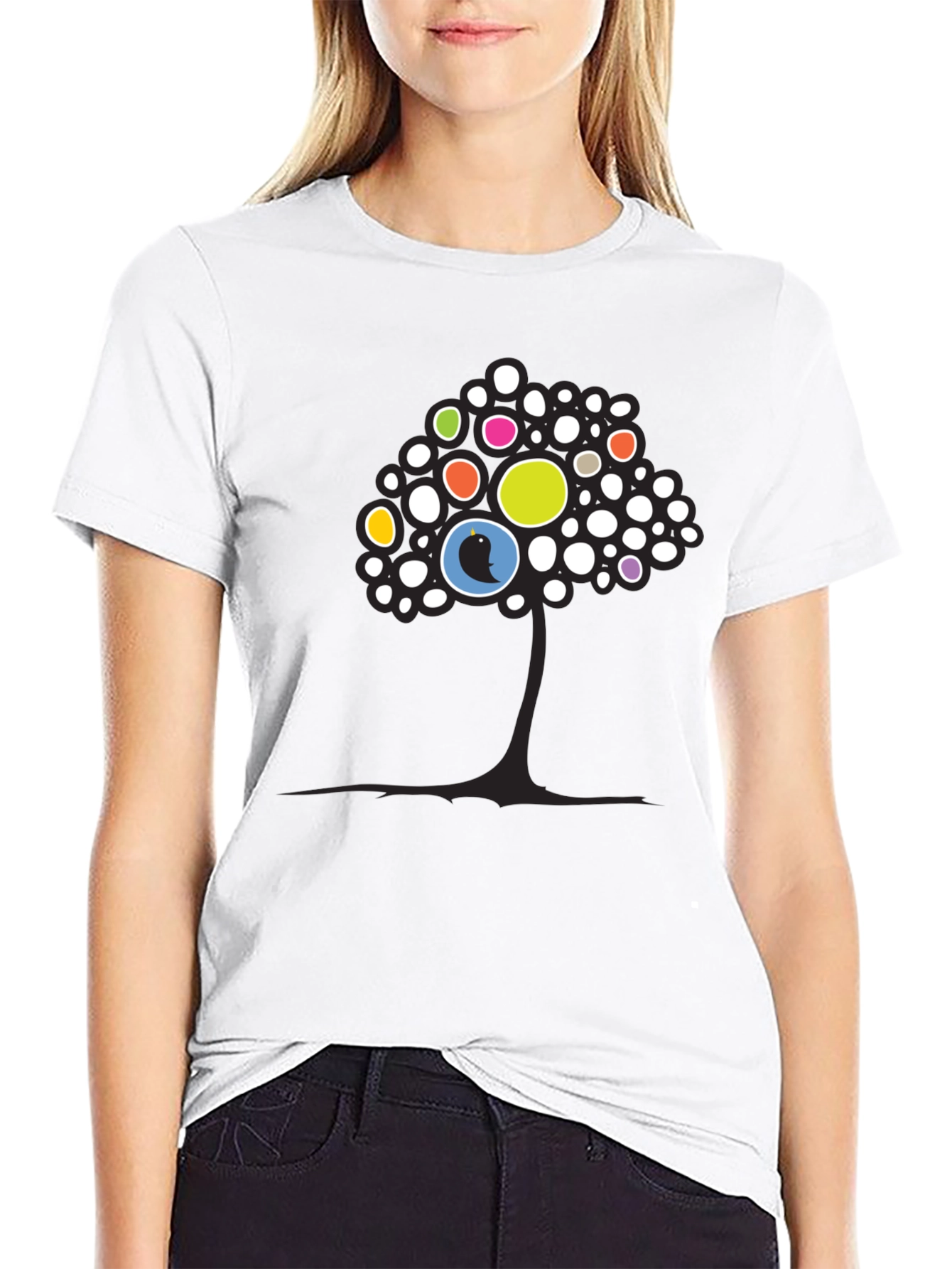 Abstract Tree Graphic Tee - Black Unisex T-Shirt