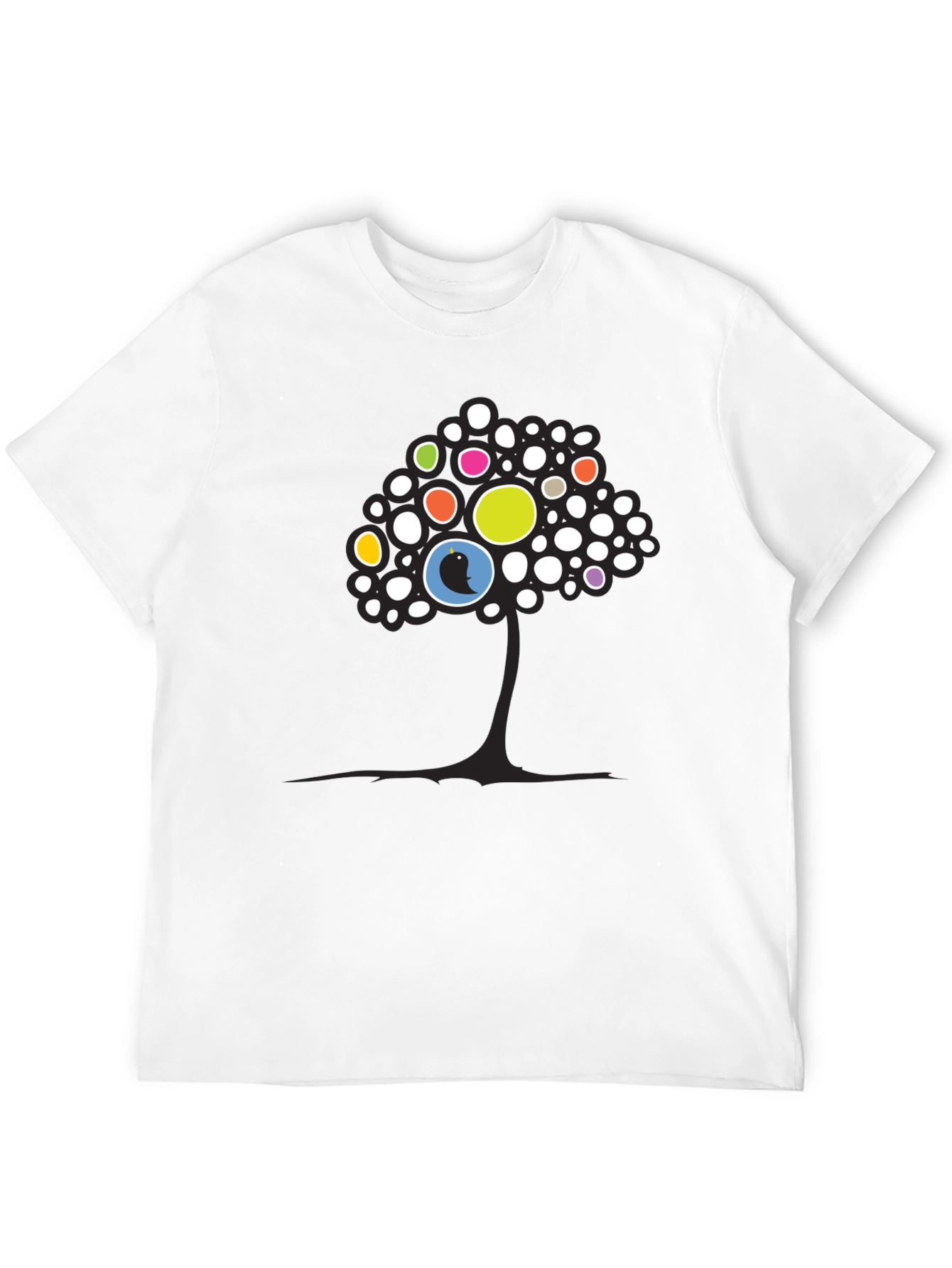 Abstract Tree Graphic Tee - Black Unisex T-Shirt