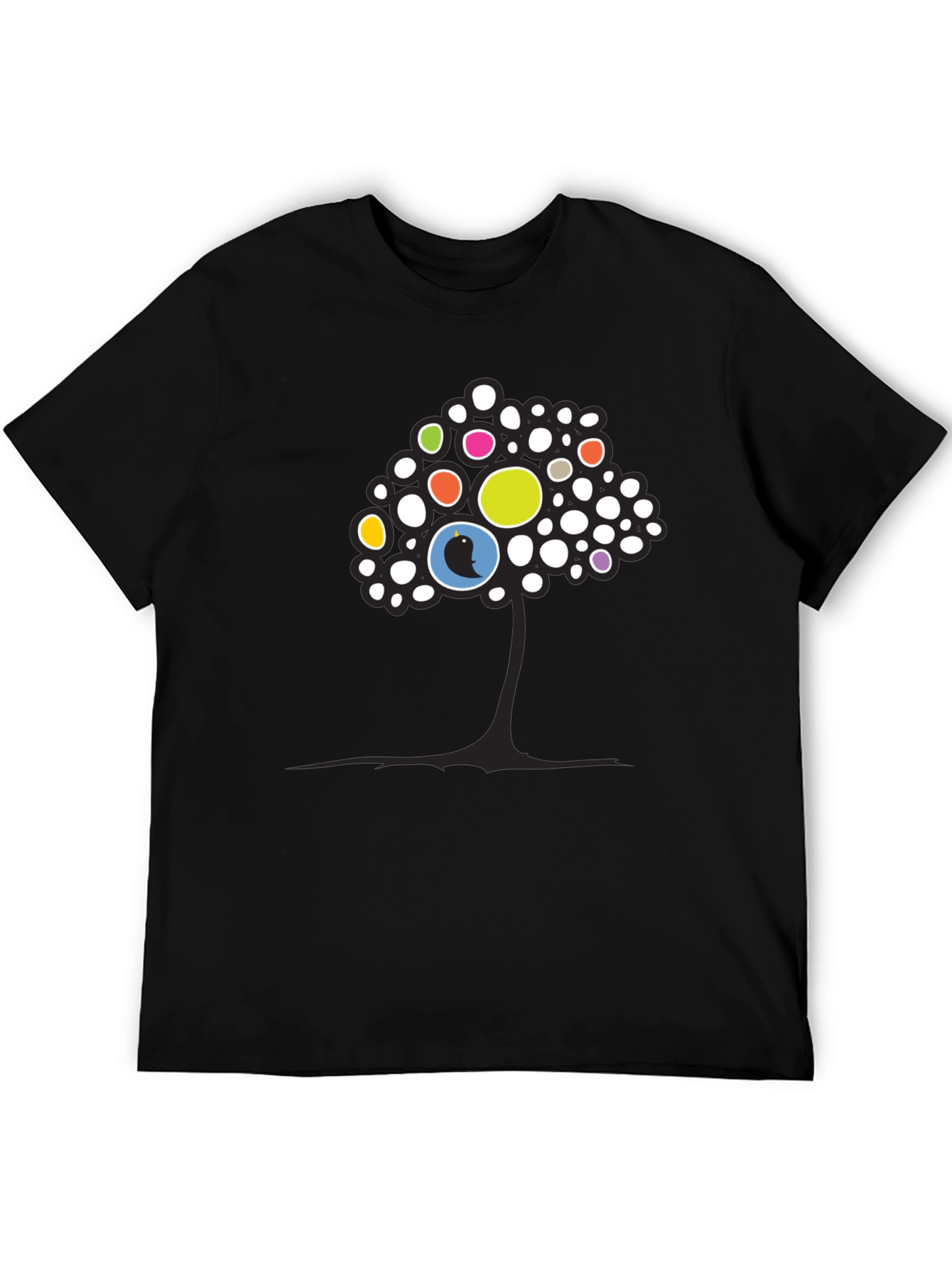 Abstract Tree Graphic Tee - Black Unisex T-Shirt