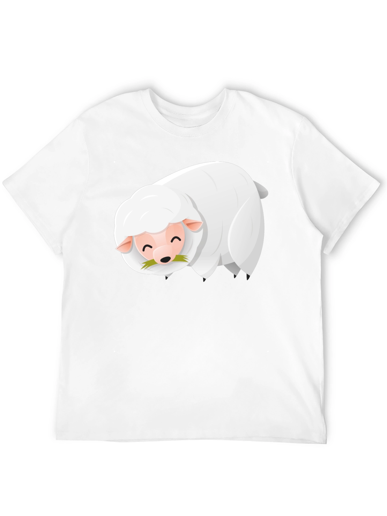Cute Sheep Graphic Black T-Shirt