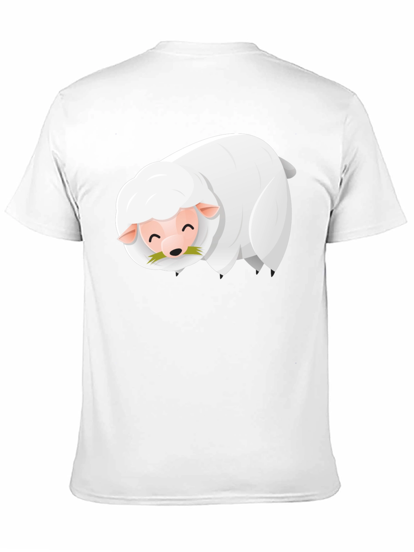 Cute Sheep Graphic Black T-Shirt