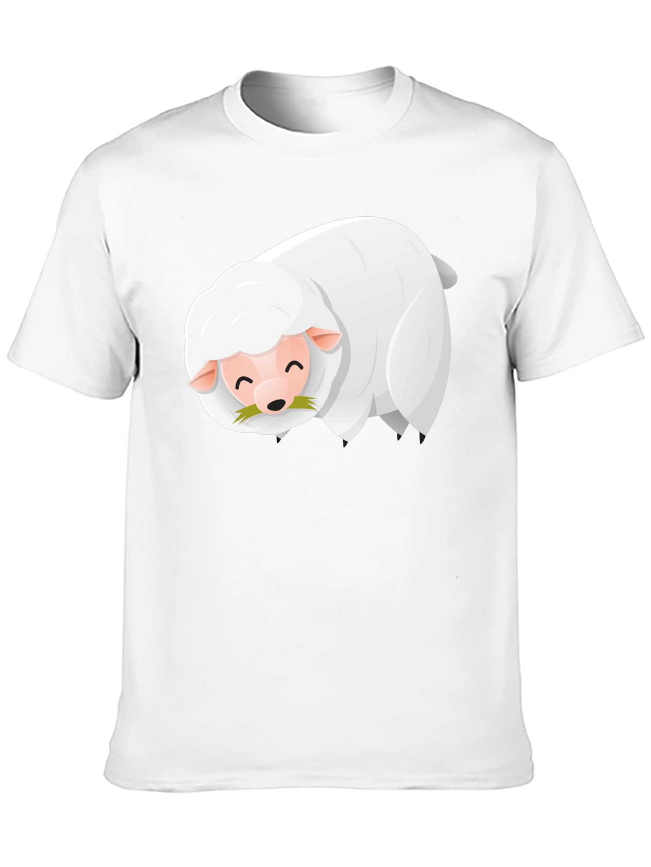 Cute Sheep Graphic Black T-Shirt