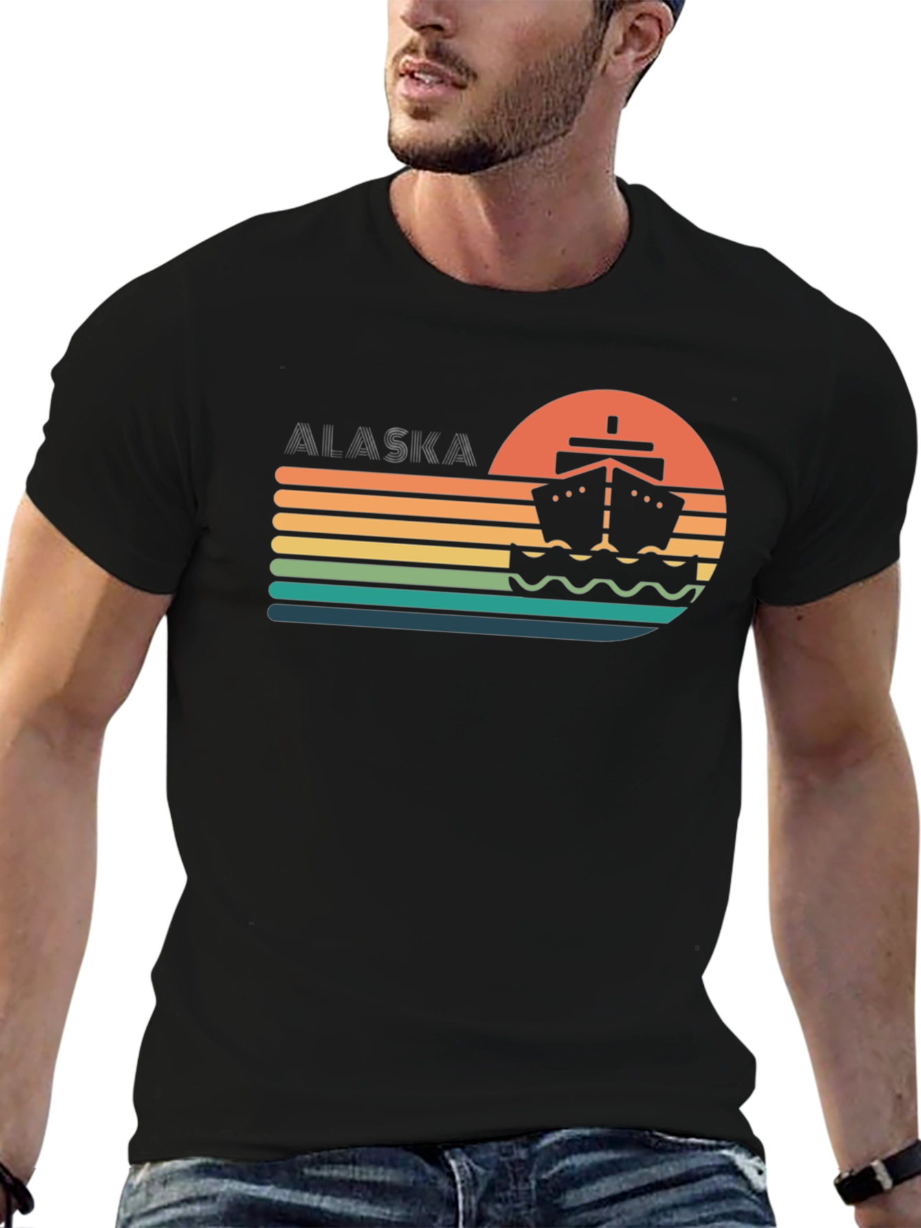 Alaska Cruise T-Shirt - Sunset Design