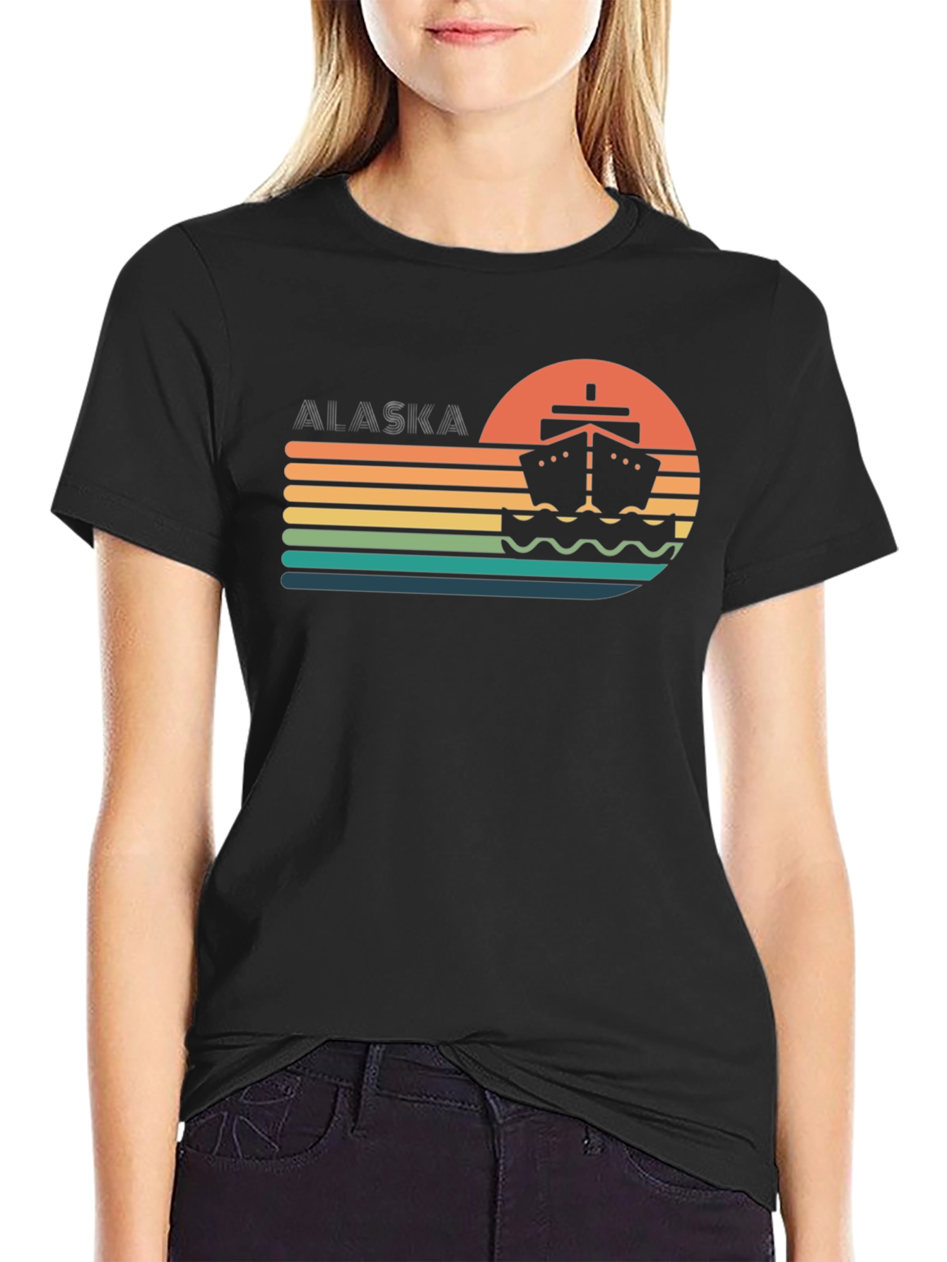 Alaska Cruise T-Shirt - Sunset Design