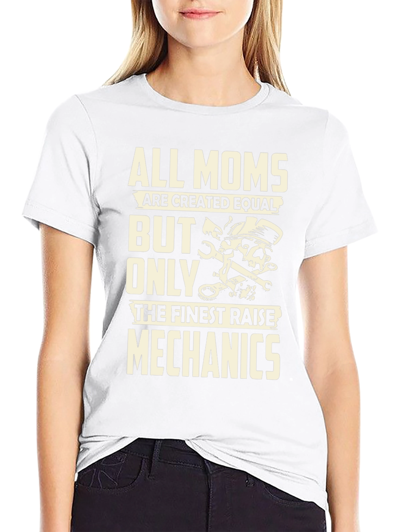 All Moms Mechanics T-Shirt - Black Graphic Tee