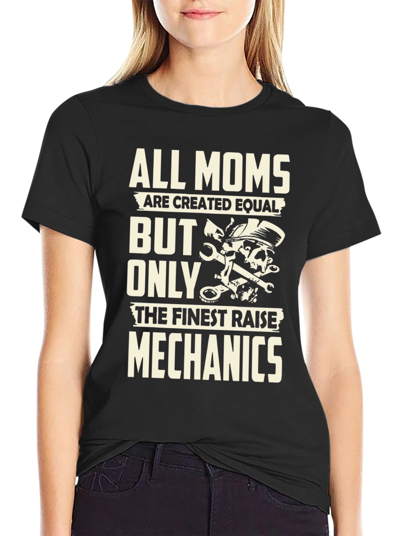 All Moms Mechanics T-Shirt - Black Graphic Tee