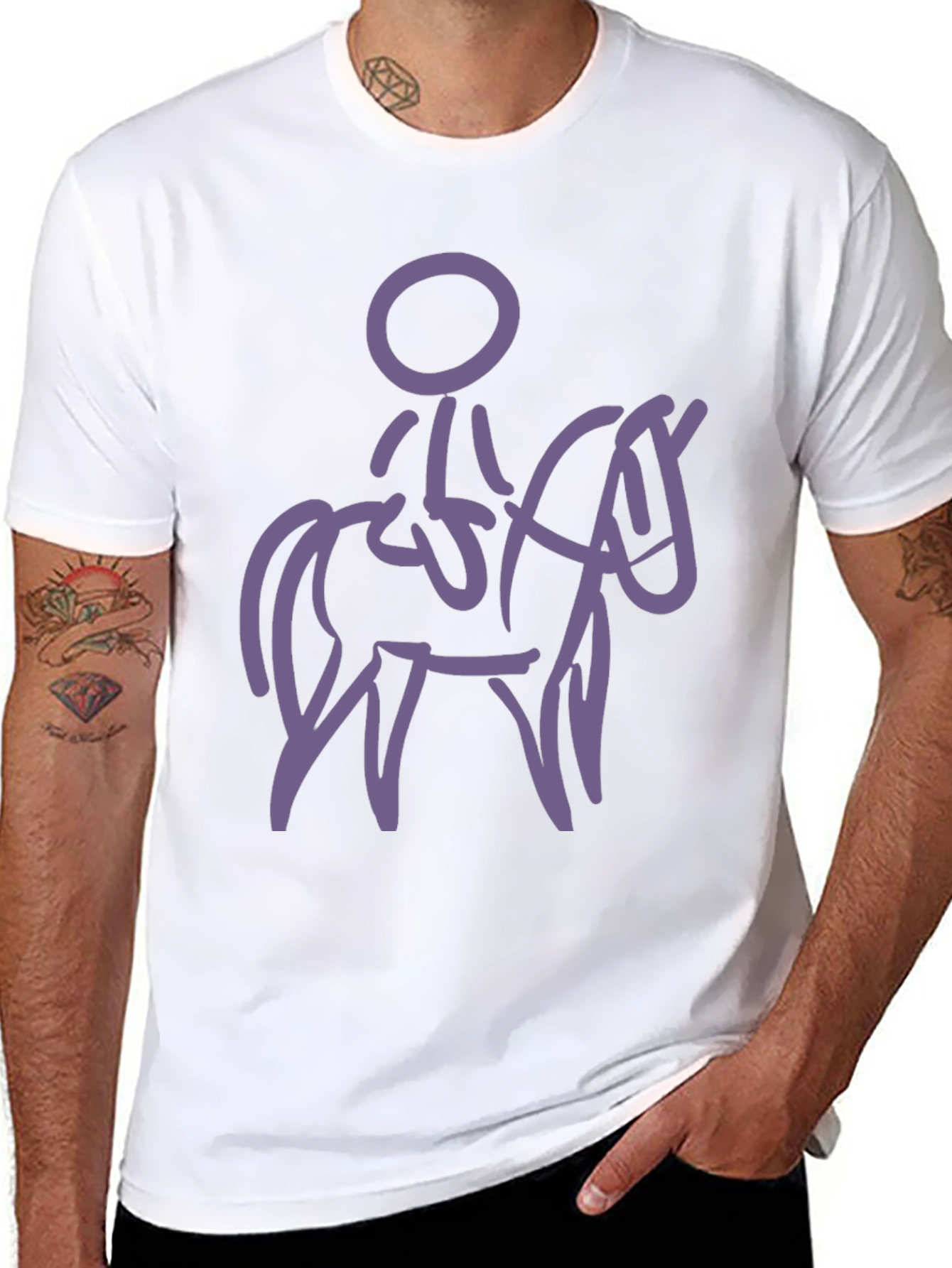 Equestrian Stick Figure Tee