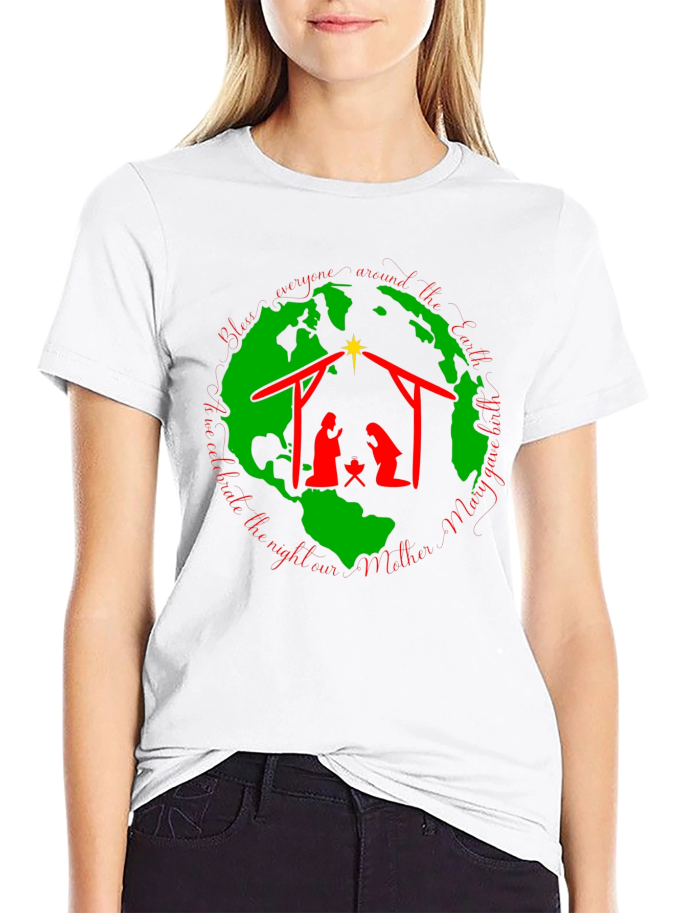 Nativity Scene Black T-Shirt