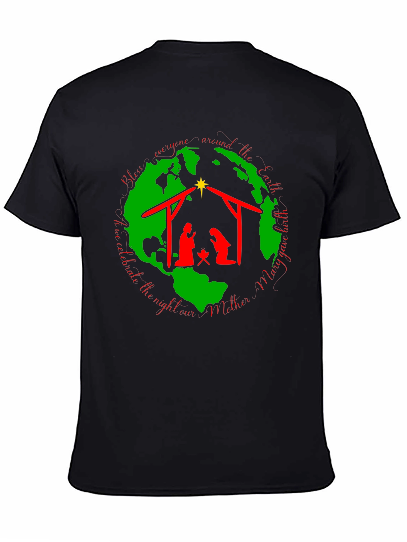 Nativity Scene Black T-Shirt