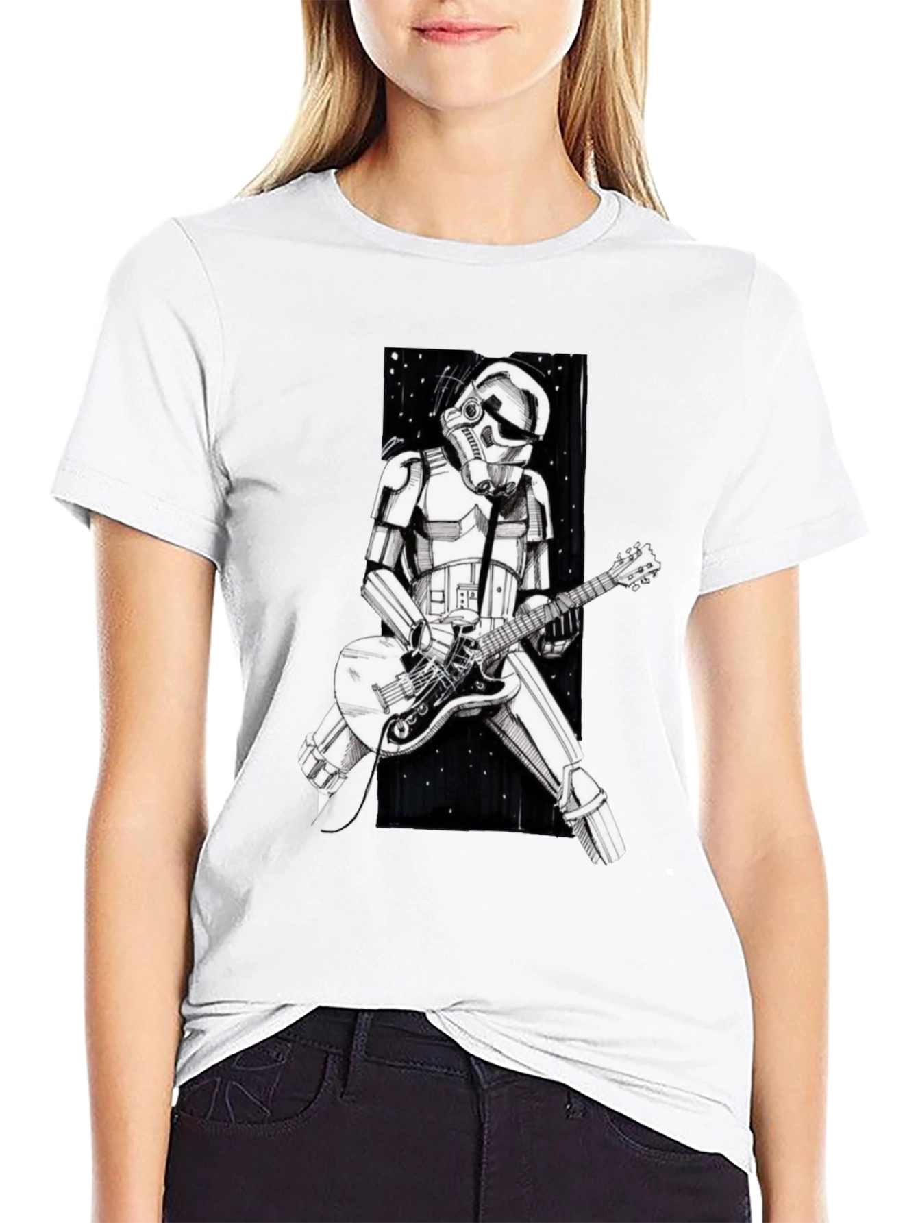 Stormtrooper Guitarist Graphic Tee - Black T-Shirt