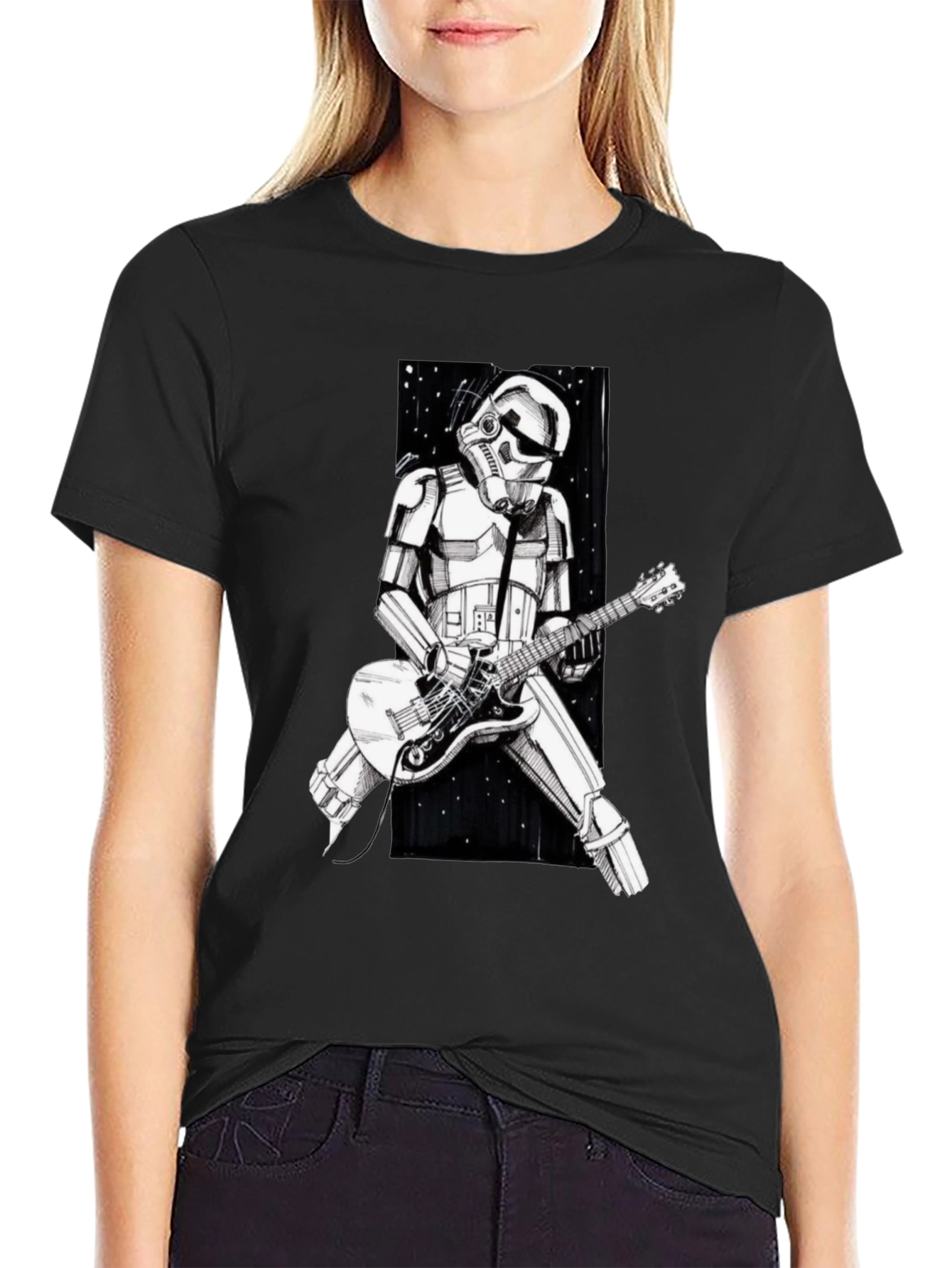 Stormtrooper Guitarist Graphic Tee - Black T-Shirt
