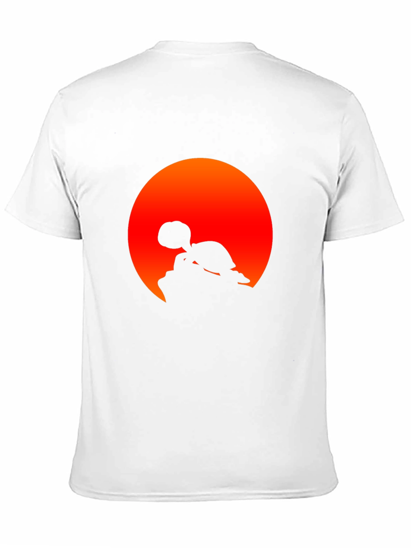 Turtle Sunset Graphic Tee - Black Cotton Shirt