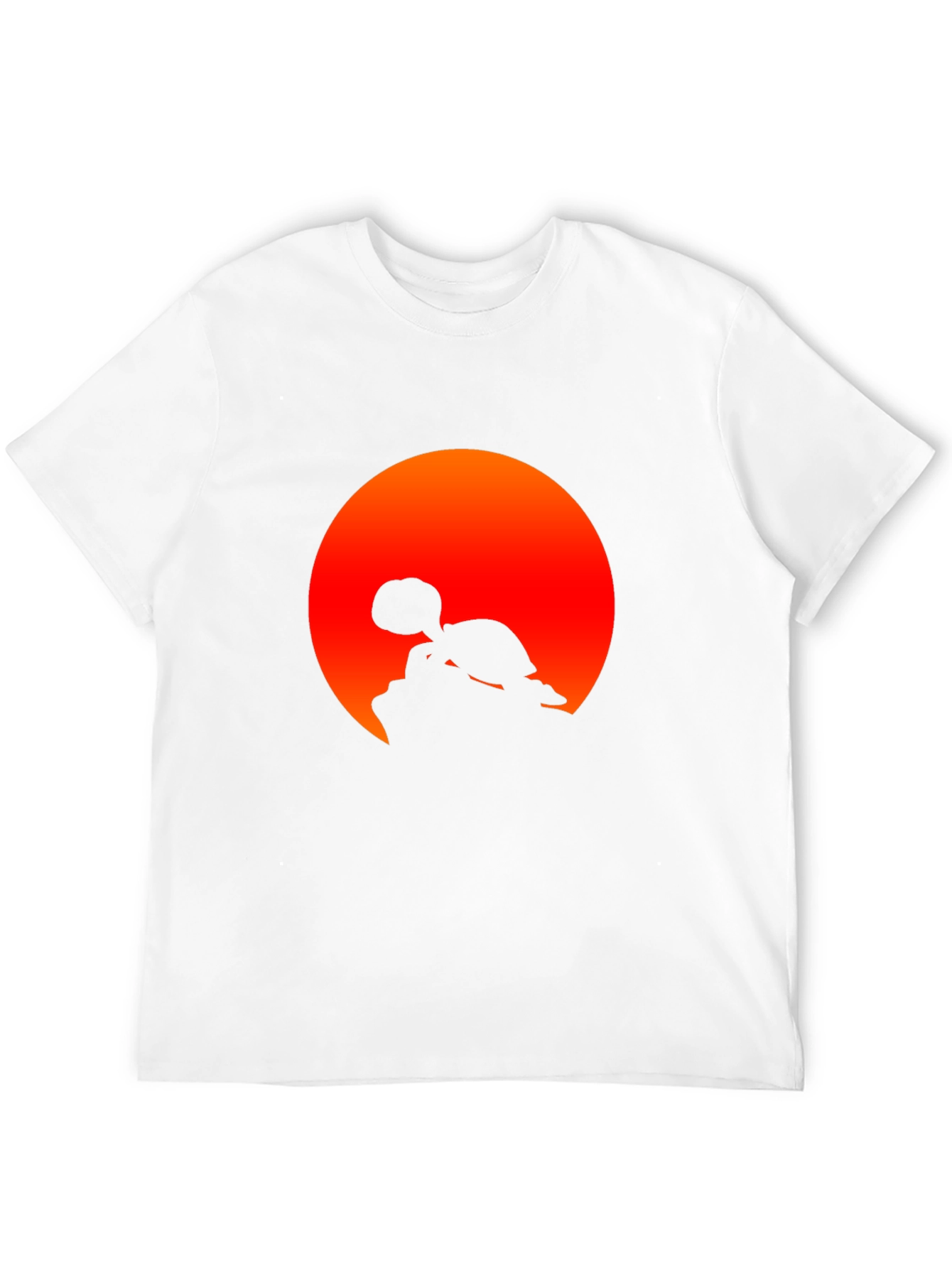 Turtle Sunset Graphic Tee - Black Cotton Shirt