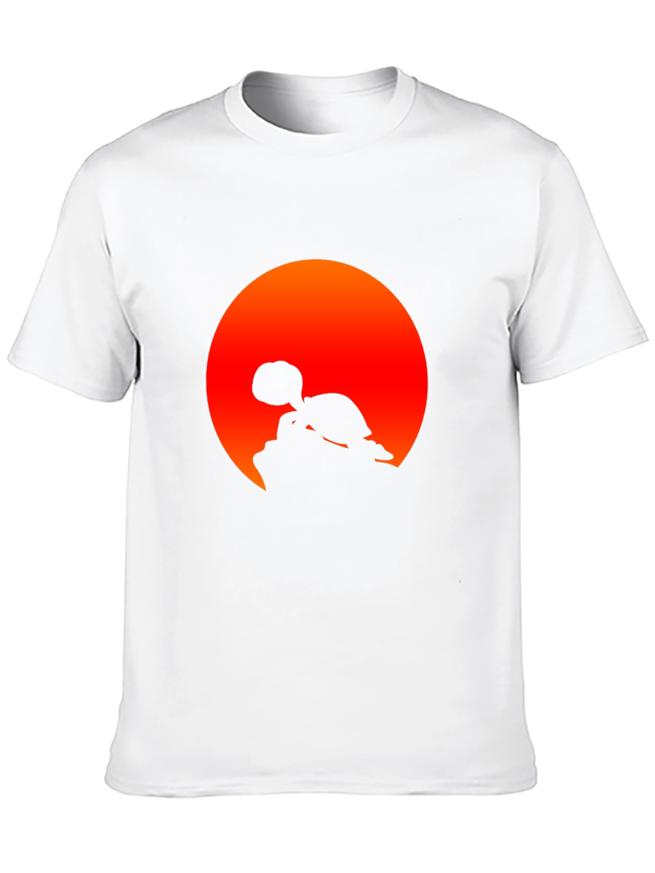 Turtle Sunset Graphic Tee - Black Cotton Shirt