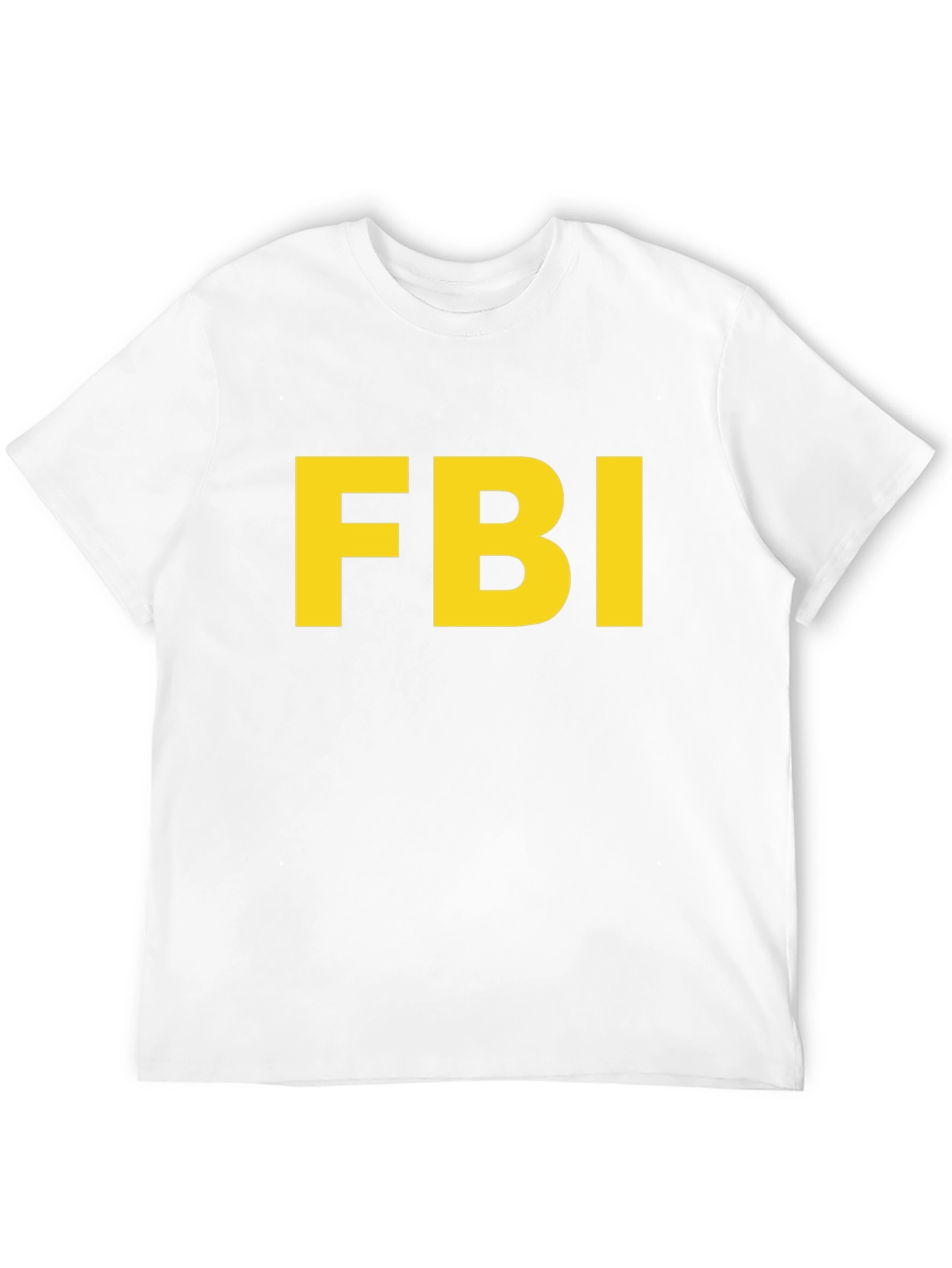 FBI Black T-Shirt - Bold Yellow Print