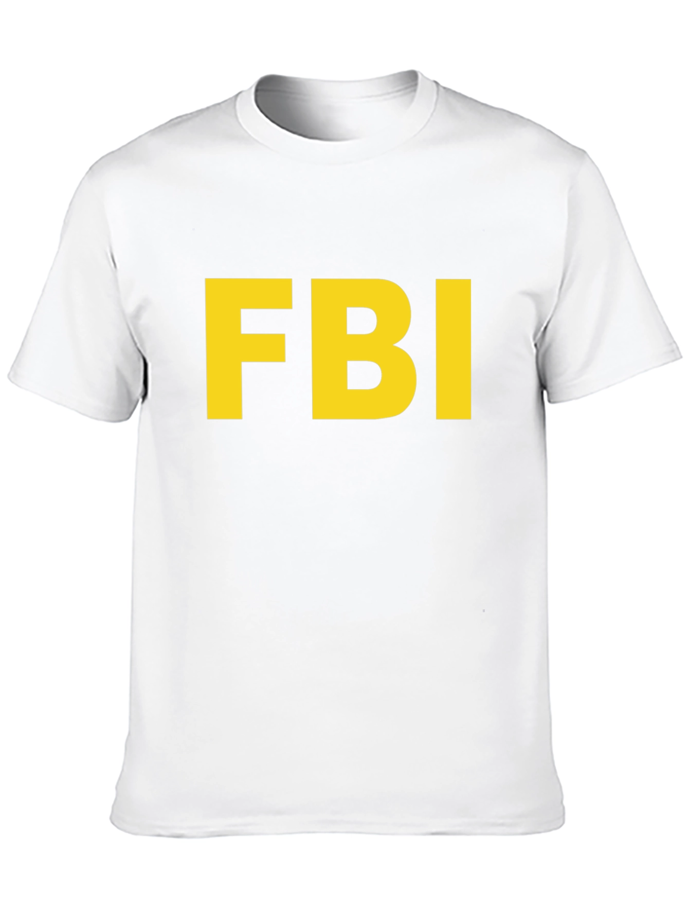 FBI Black T-Shirt - Bold Yellow Print
