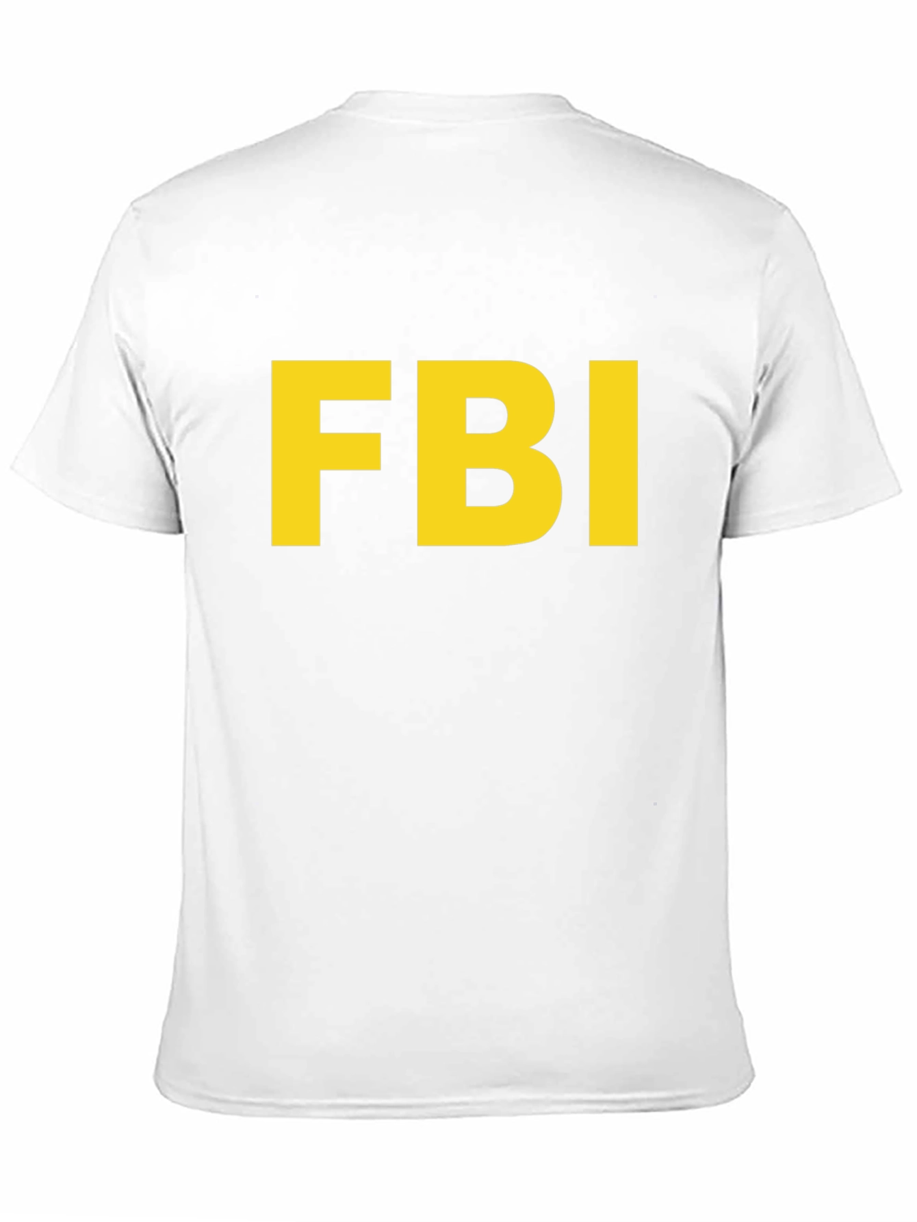 FBI Black T-Shirt - Bold Yellow Print