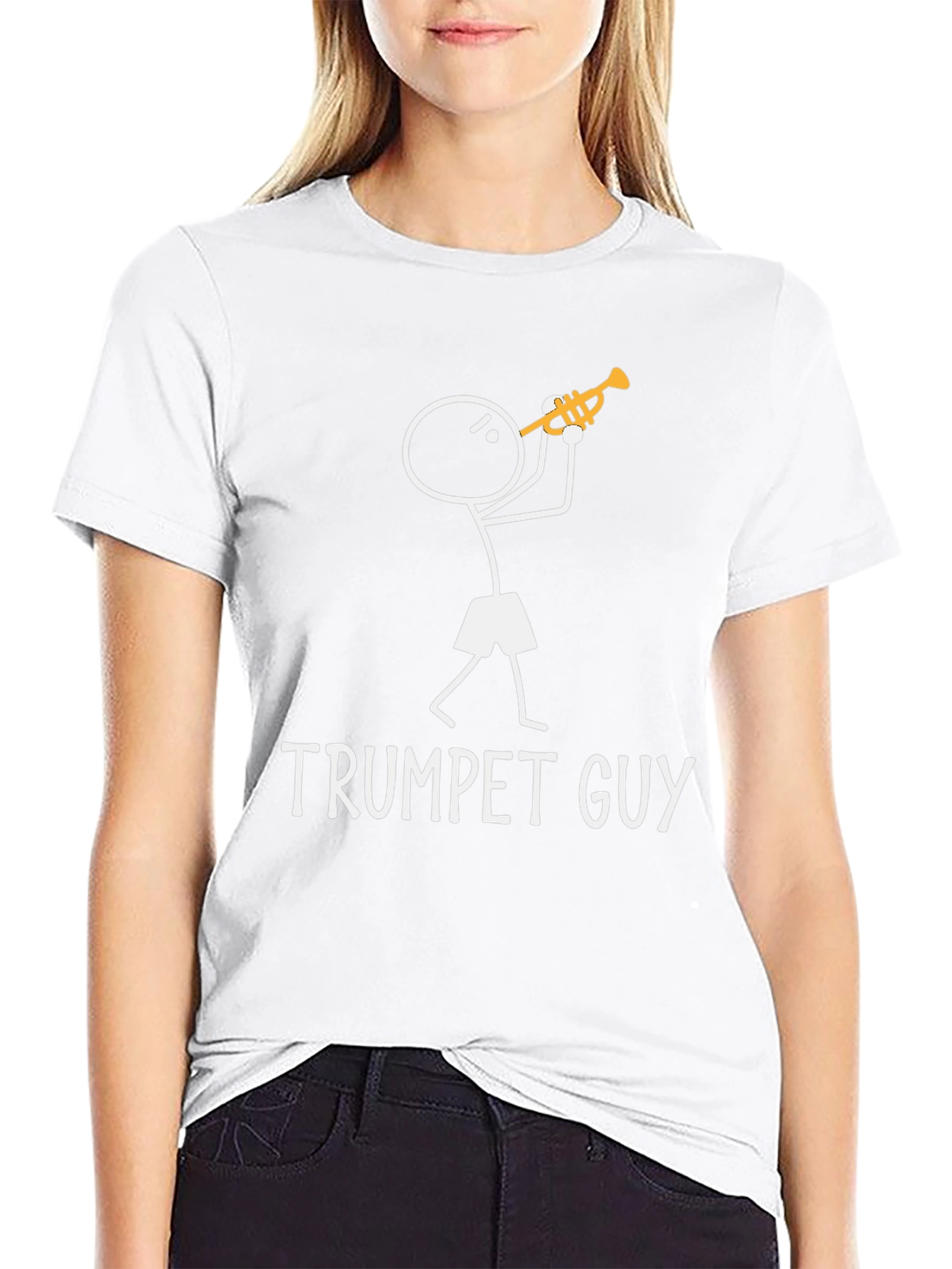 Trumpet Guy Graphic Tee - Funny Musician Shirt