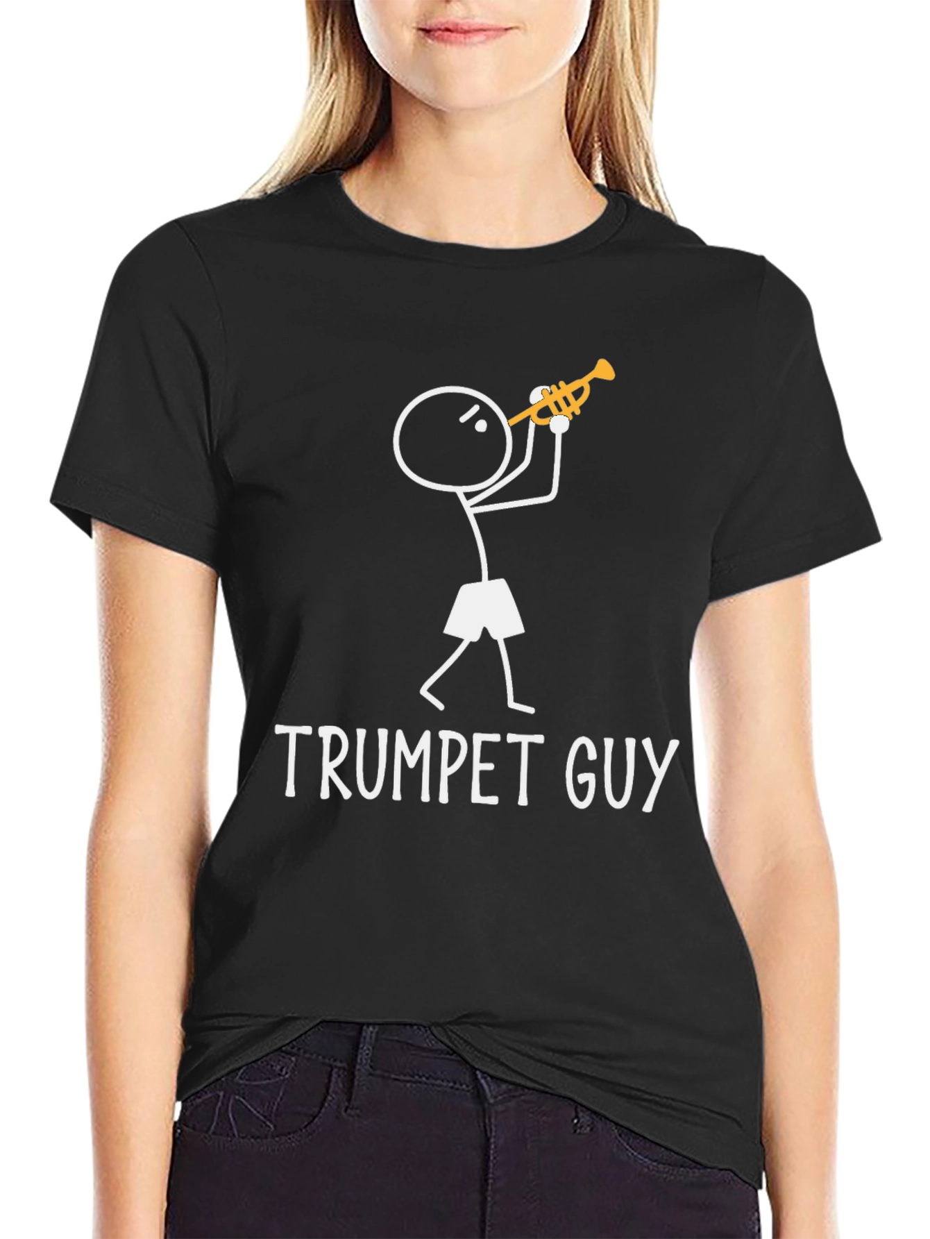Trumpet Guy Graphic Tee - Funny Musician Shirt