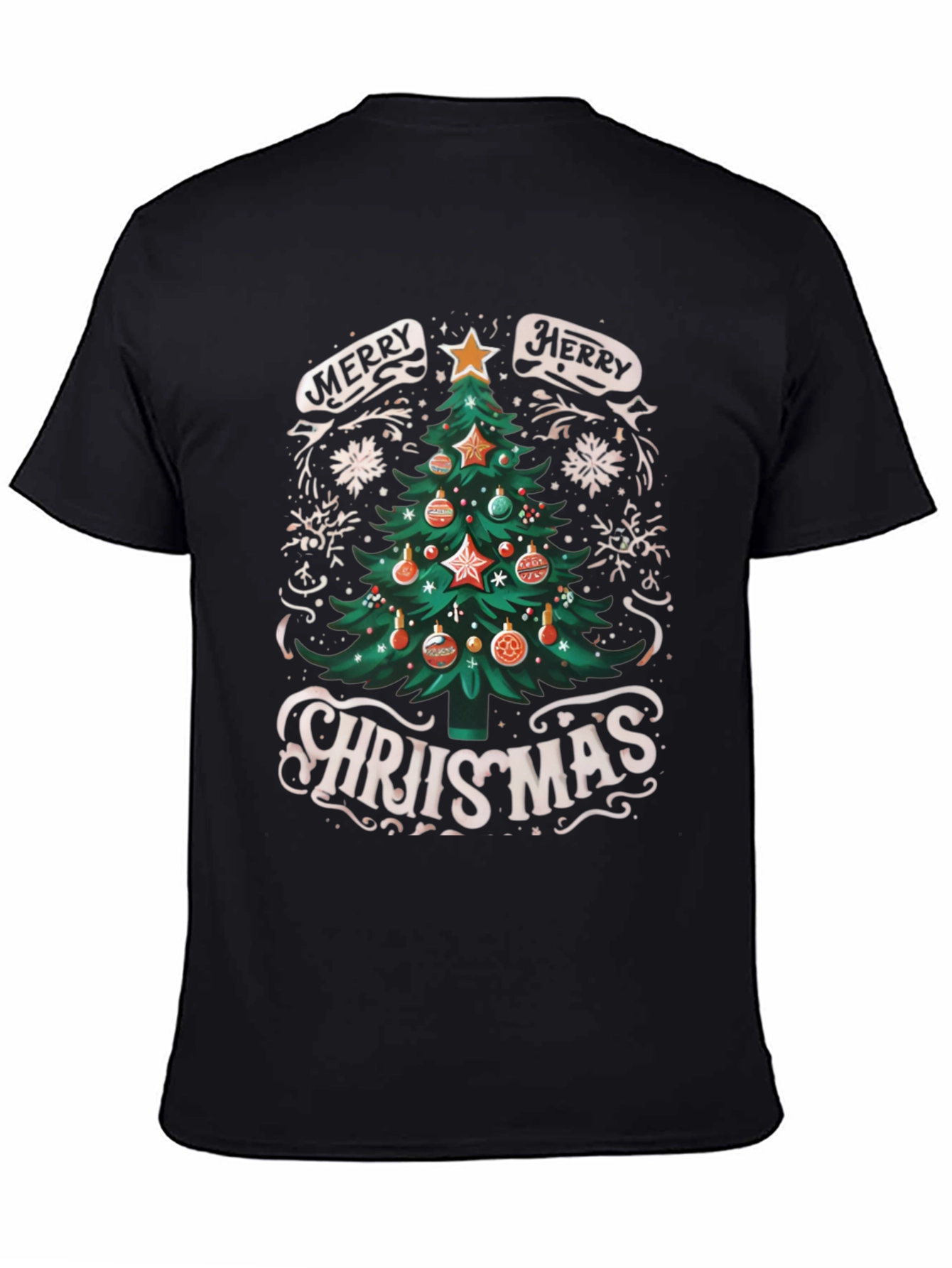 Merry Christmas Tree Graphic Tee