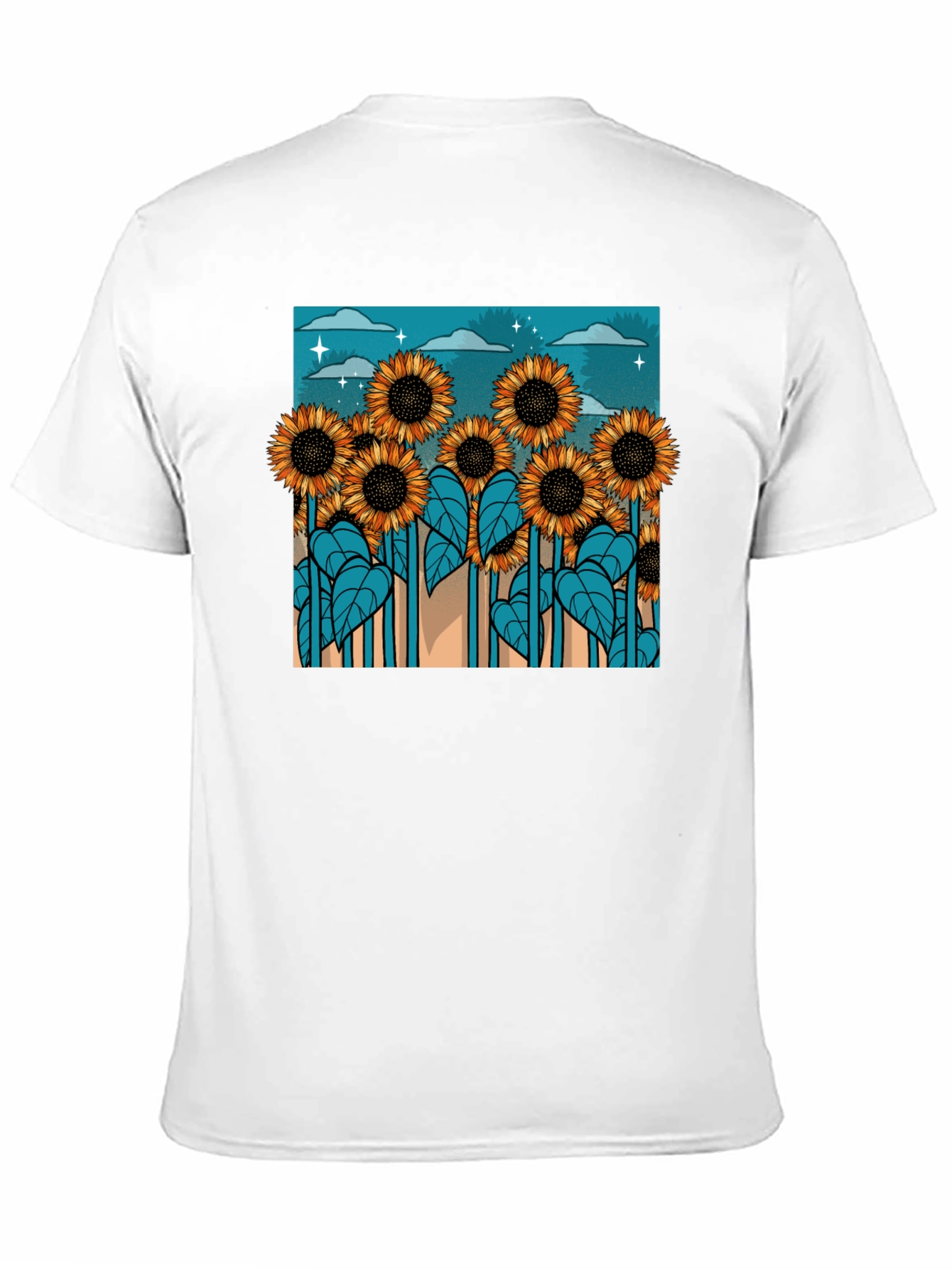 Sunflower Field Graphic Tee - Unique Design