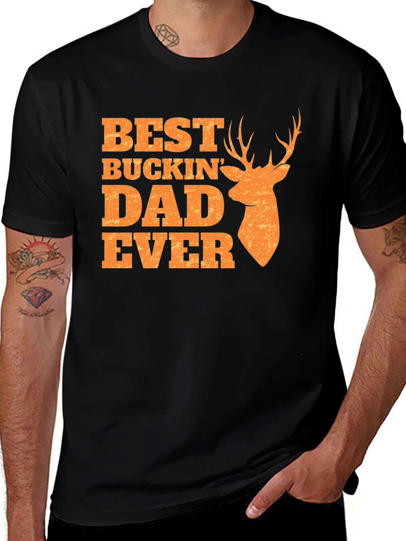 Best Buckin Dad Ever T-Shirt - Hunting Gift