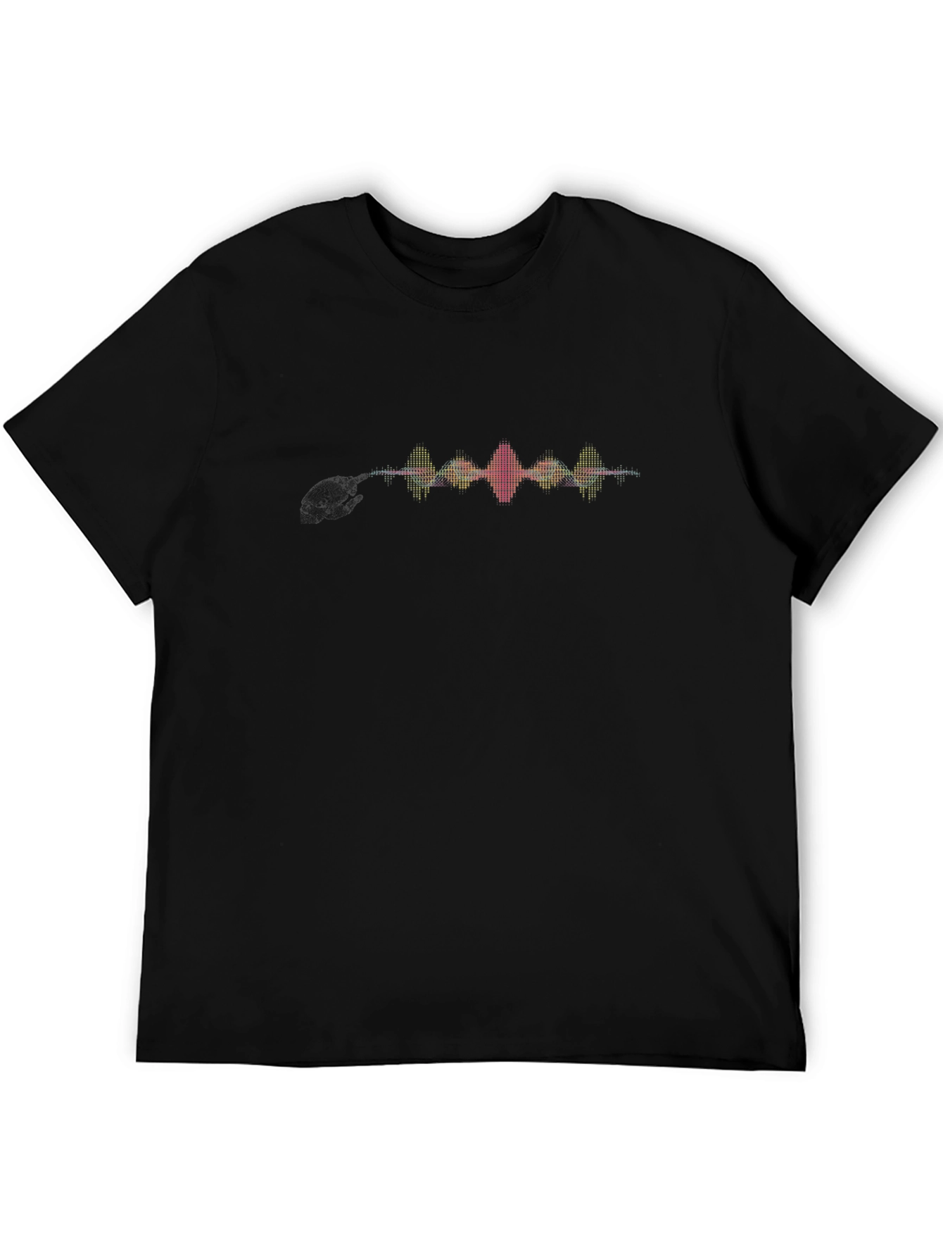 Soundwave Graphic Print Black T-Shirt