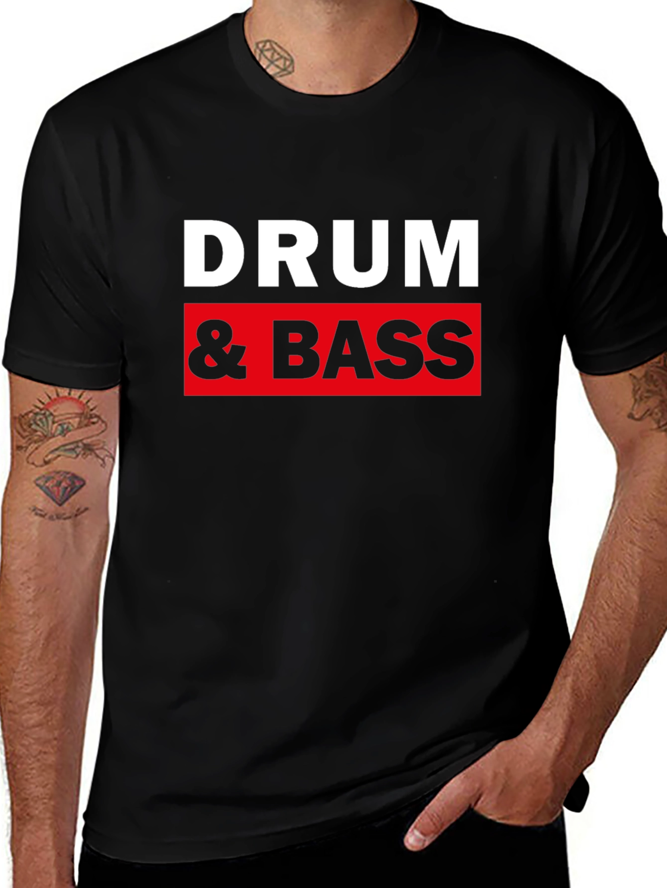 Drum & Bass Graphic T-Shirt - Black Cotton Tee