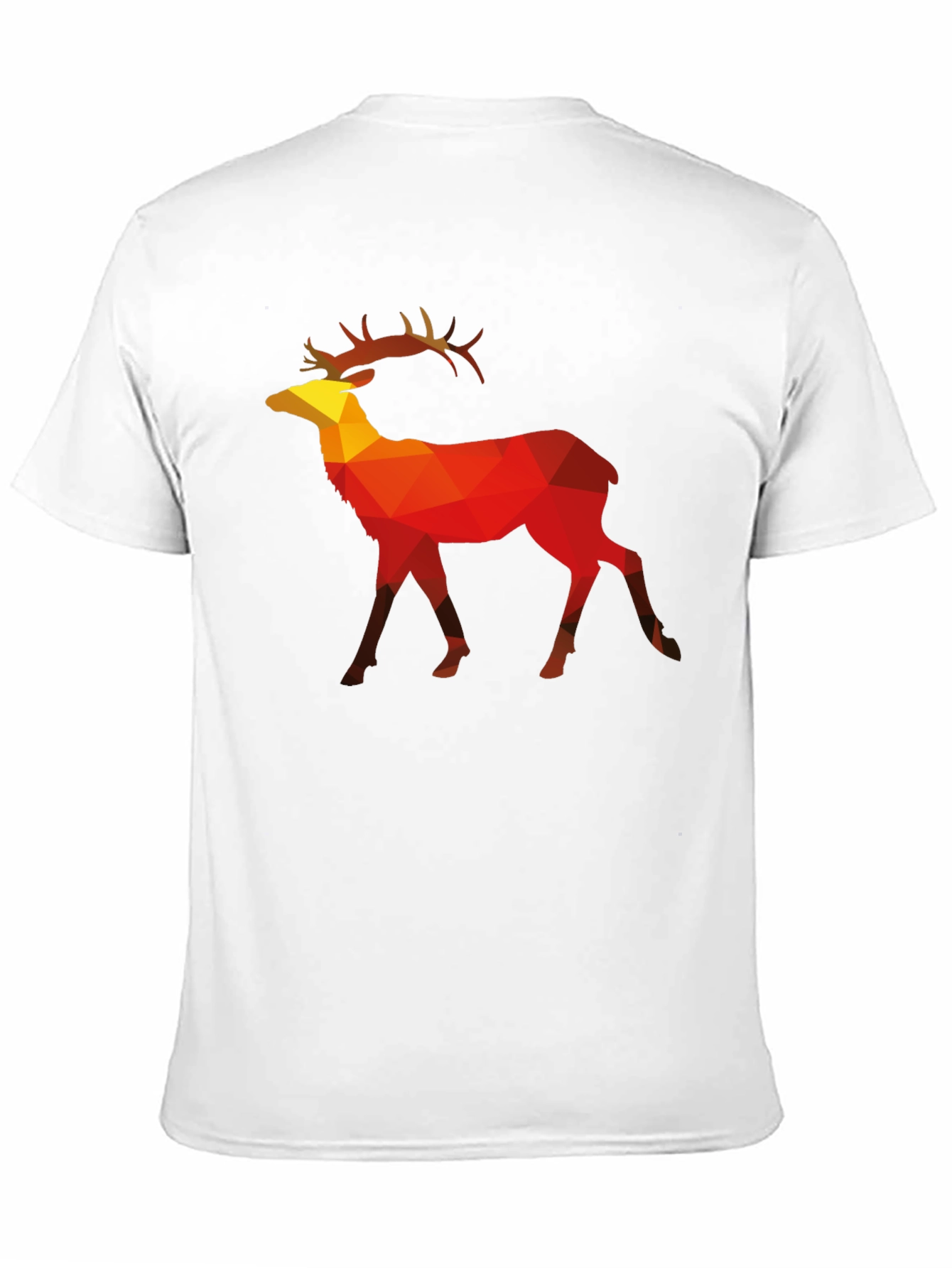 Geometric Deer Graphic Tee - Mens Black T-Shirt