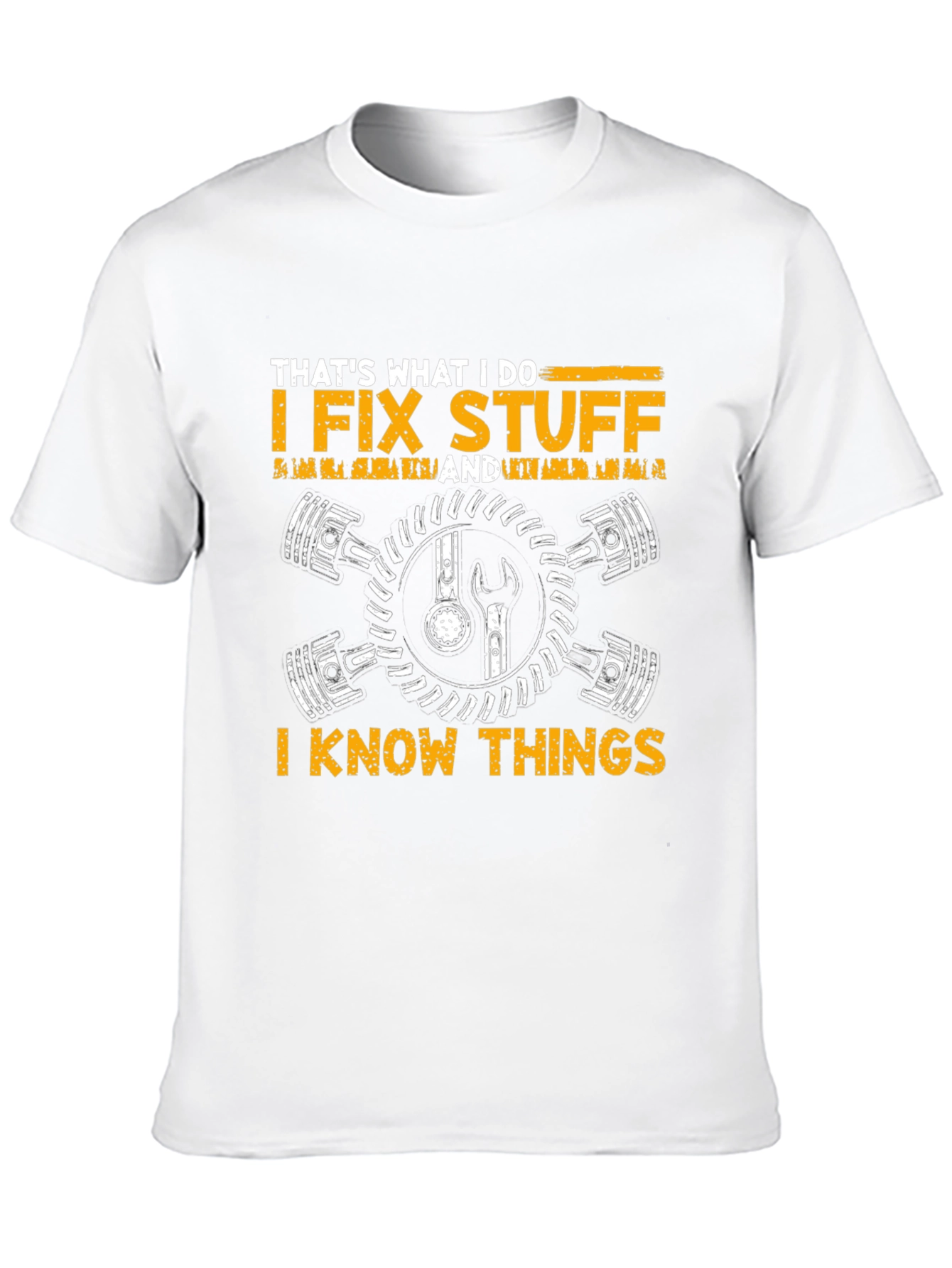 I Fix Stuff I Know Things Black Graphic T-Shirt