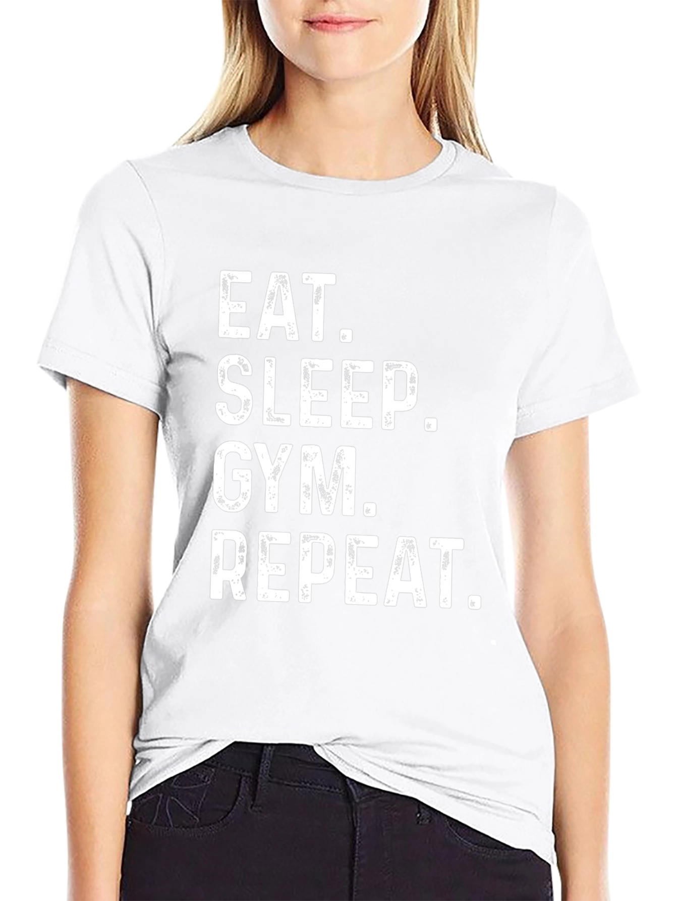 Eat Sleep Gym Repeat Graphic Tee