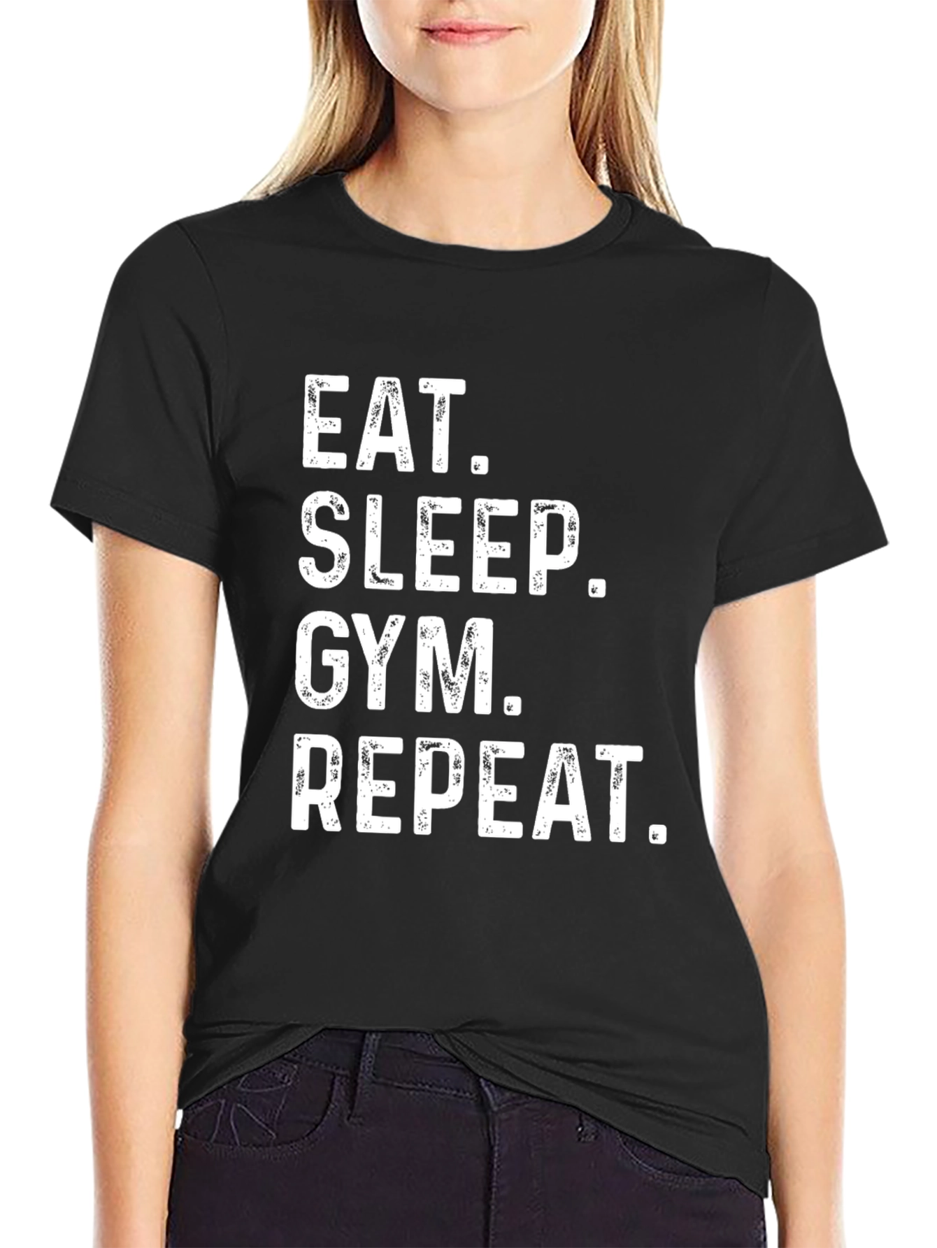 Eat Sleep Gym Repeat Graphic Tee