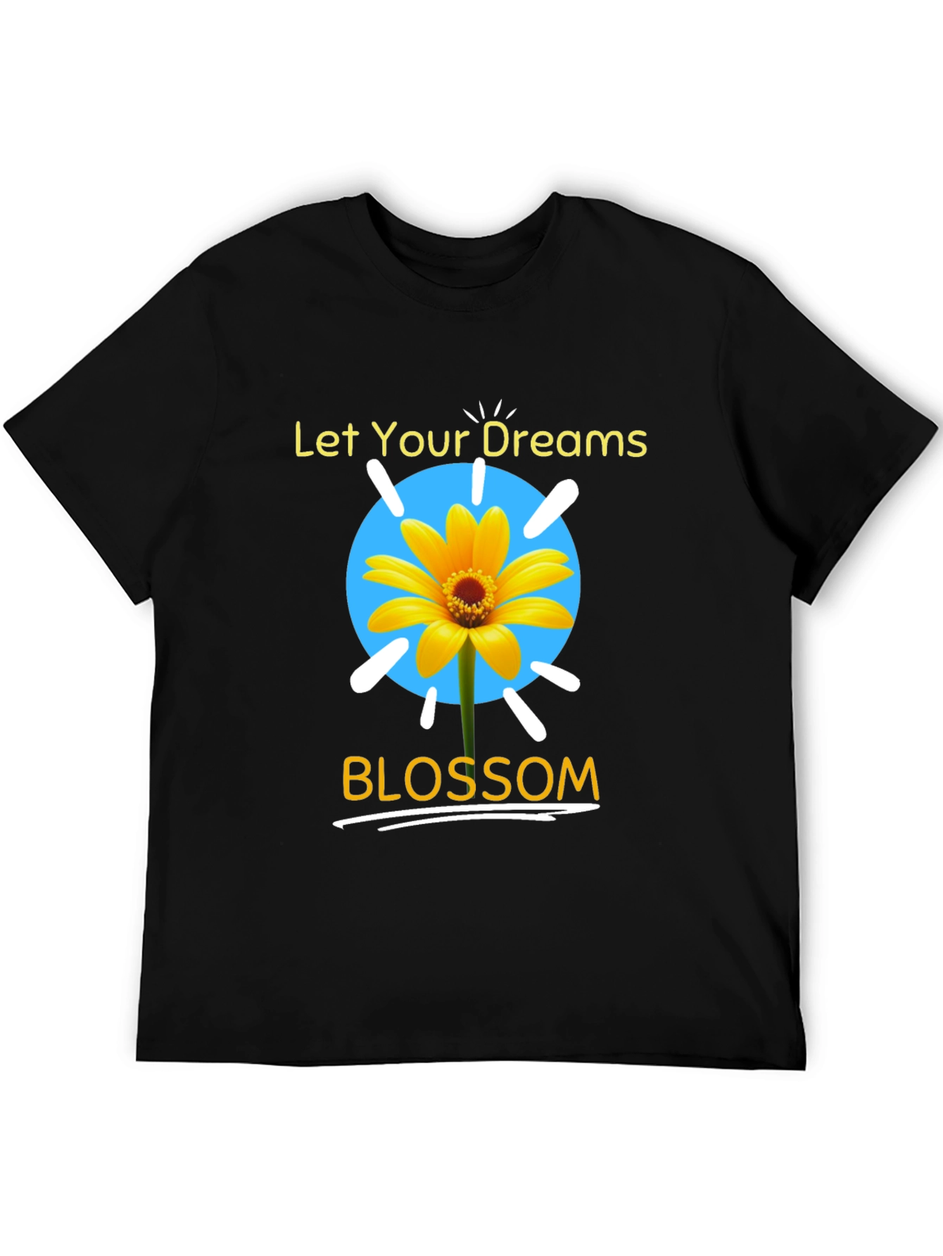 Dream Blossom Graphic Tee - Black Unisex T-Shirt