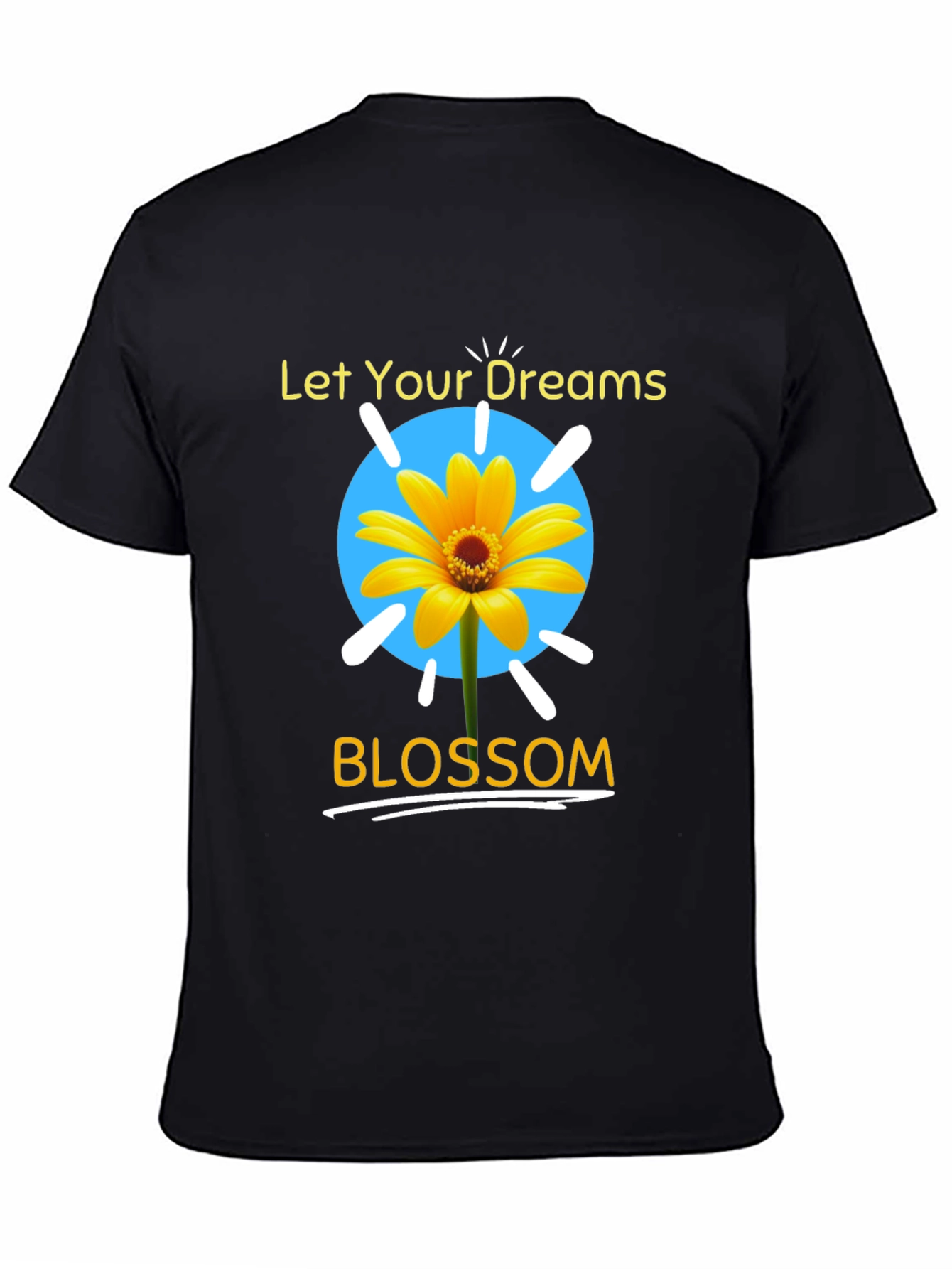 Dream Blossom Graphic Tee - Black Unisex T-Shirt