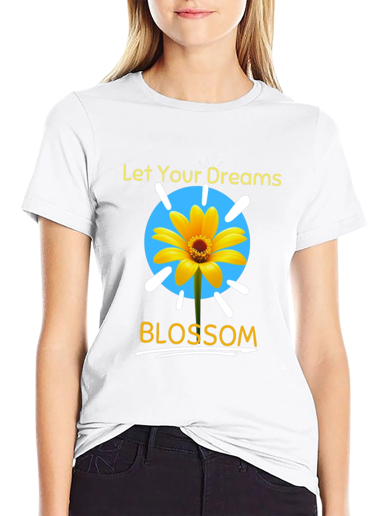 Dream Blossom Graphic Tee - Black Unisex T-Shirt