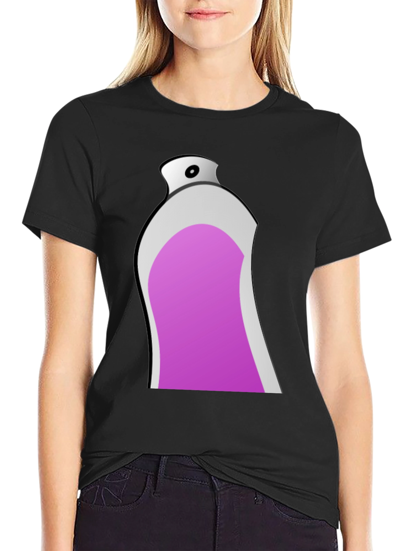 Spray Paint Graphic Tee - Black