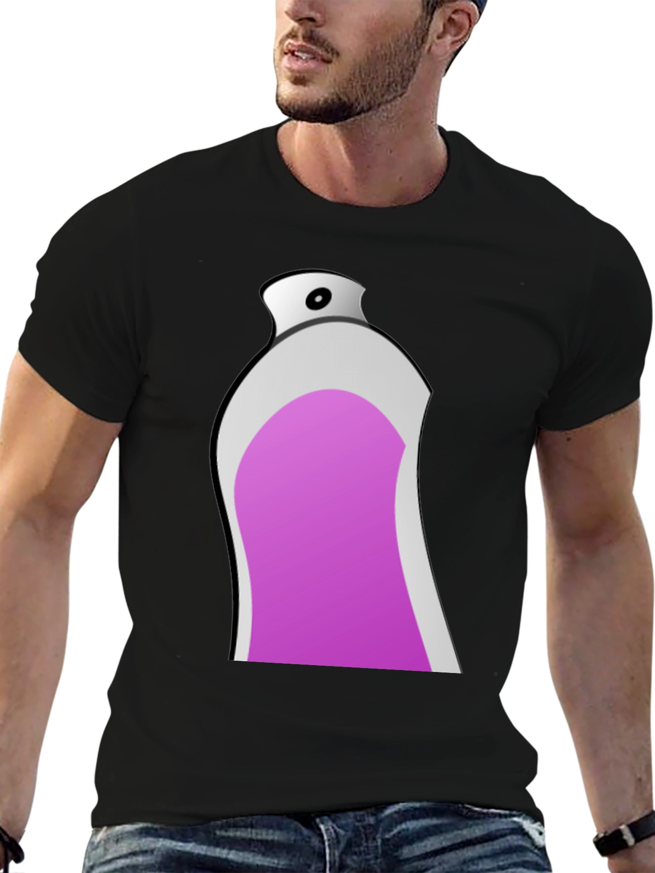 Spray Paint Graphic Tee - Black