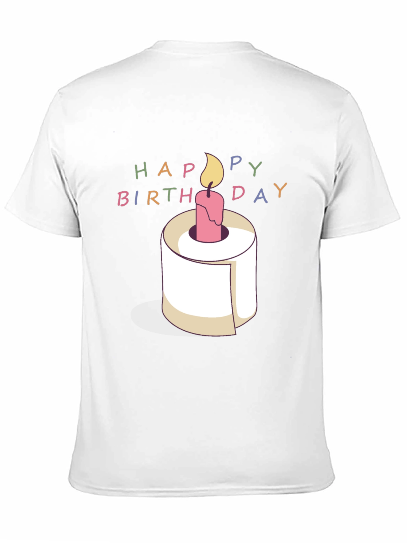 Funny Birthday Toilet Paper Roll Candle T-Shirt