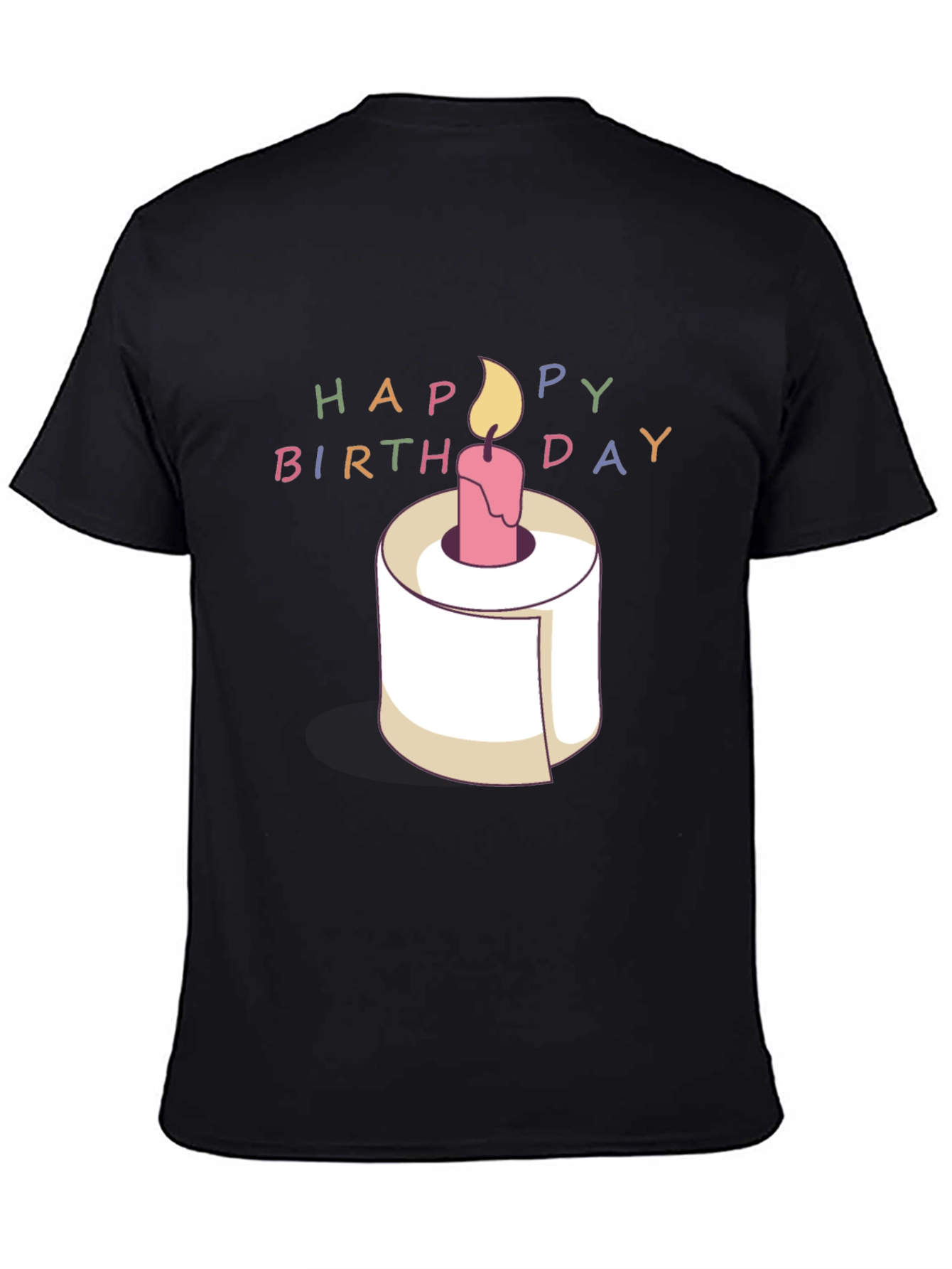 Funny Birthday Toilet Paper Roll Candle T-Shirt
