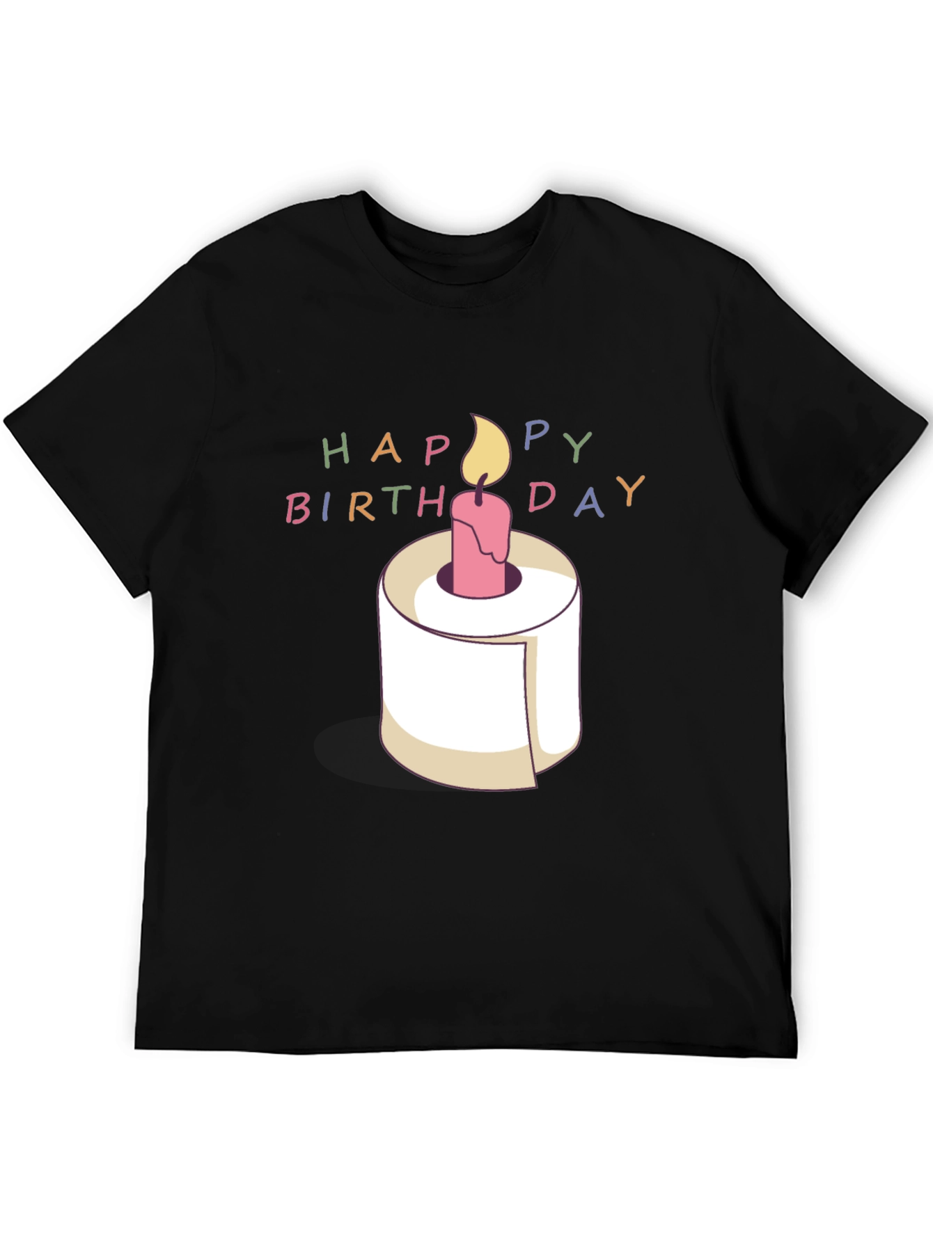 Funny Birthday Toilet Paper Roll Candle T-Shirt