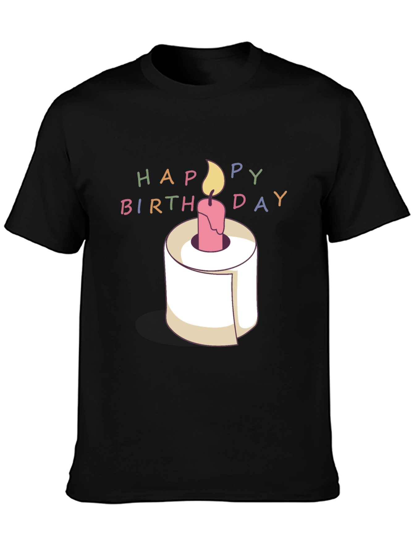 Funny Birthday Toilet Paper Roll Candle T-Shirt