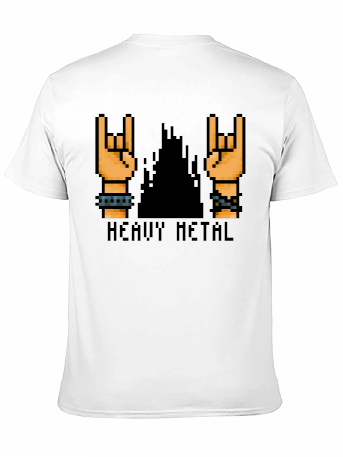 Heavy Metal Pixel Art Black T-Shirt