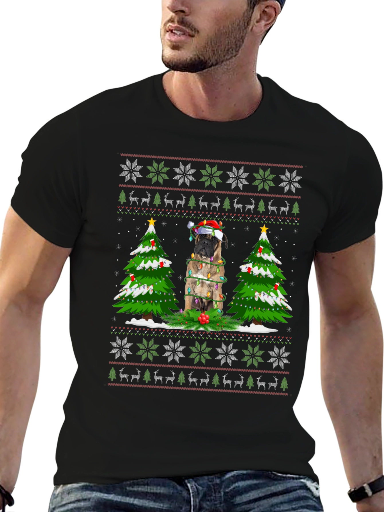 Christmas Dog Ugly Sweater T-Shirt