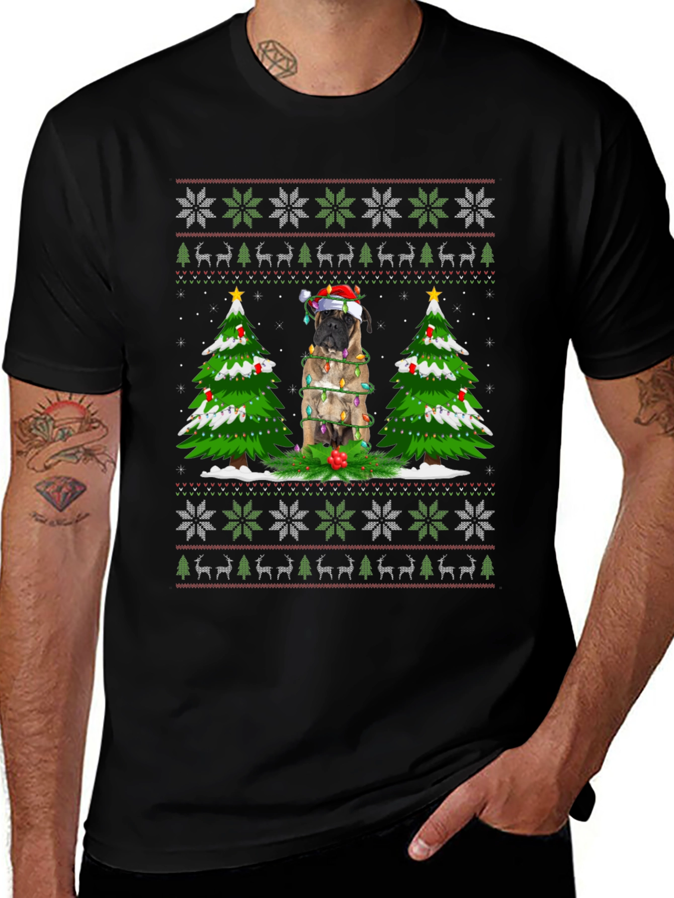 Christmas Dog Ugly Sweater T-Shirt