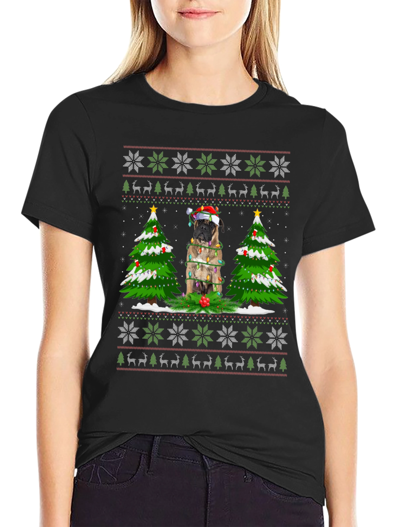 Christmas Dog Ugly Sweater T-Shirt