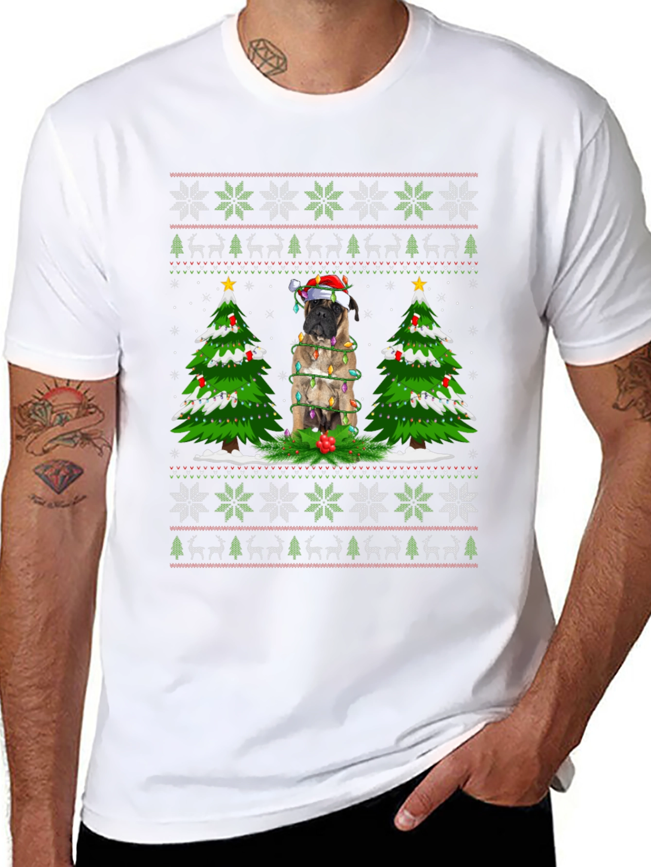 Christmas Dog Ugly Sweater T-Shirt